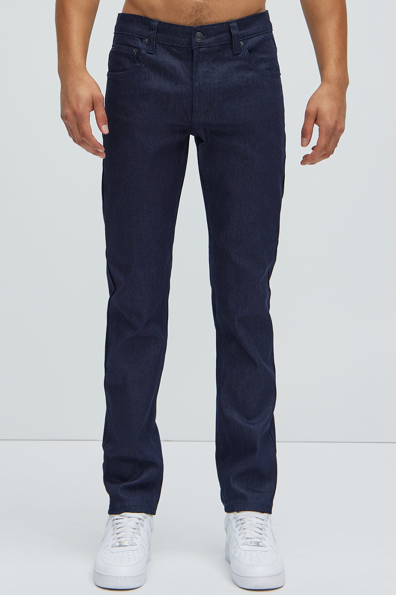 Stretch Raw Denim Skinny Jeans - Indigo