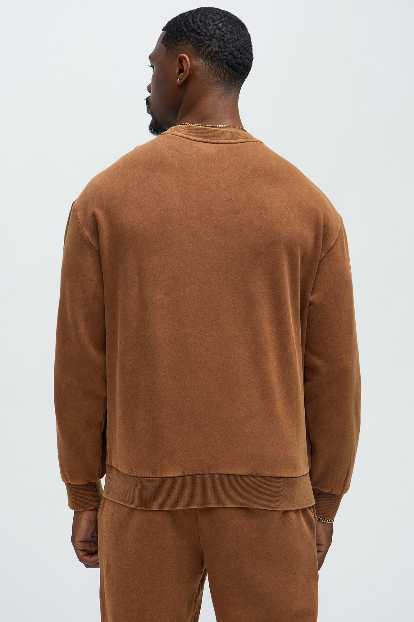 Tyson Heavy Wash Crewneck Sweatshirt - Dark Brown