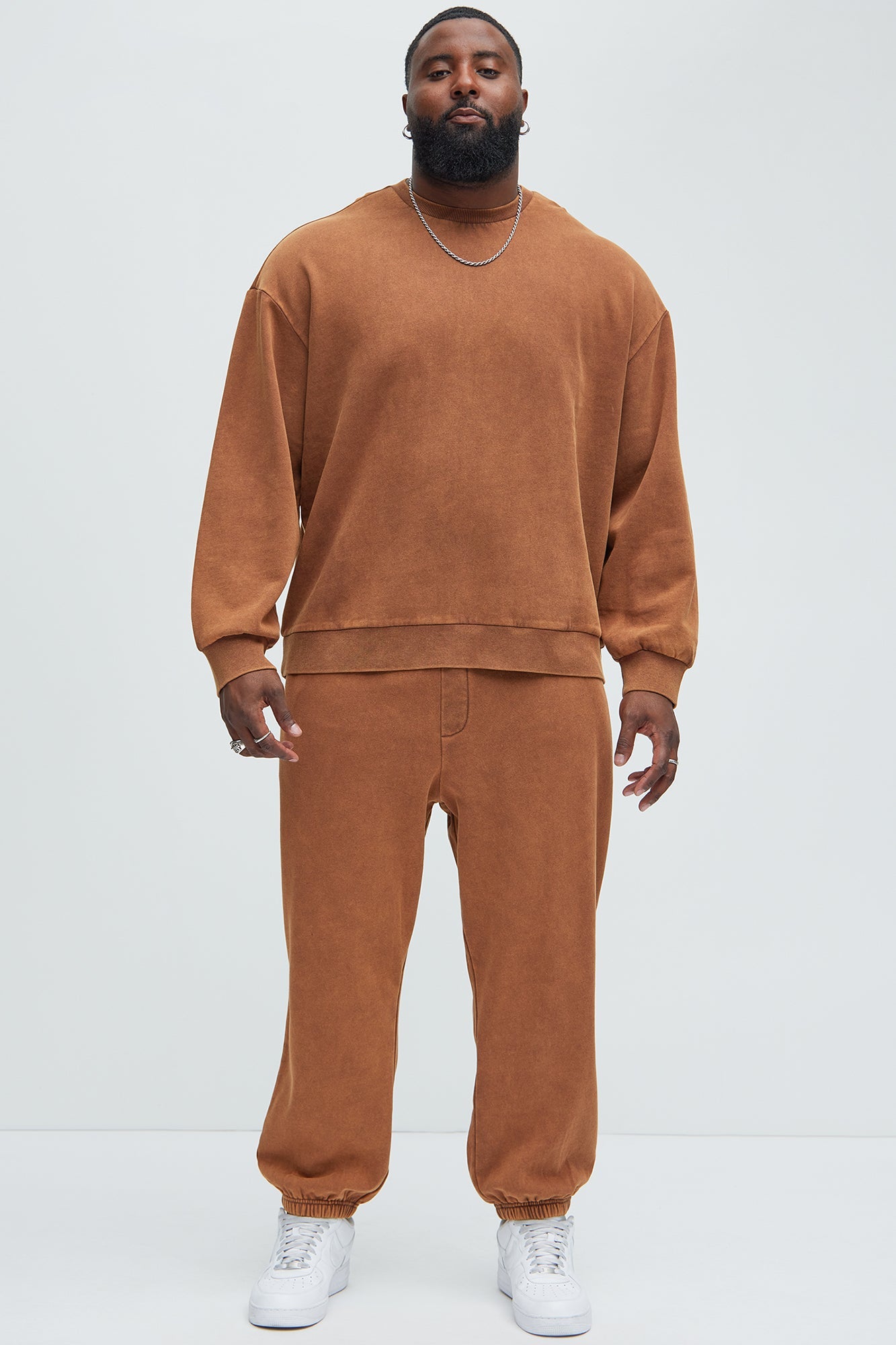 Tyson Heavy Wash Crewneck Sweatshirt - Dark Brown