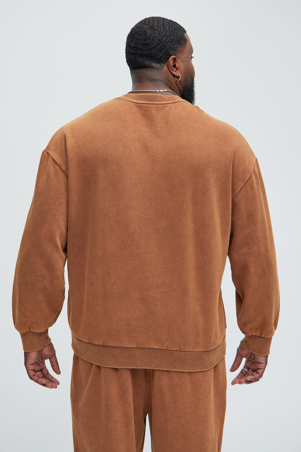 Tyson Heavy Wash Crewneck Sweatshirt - Dark Brown