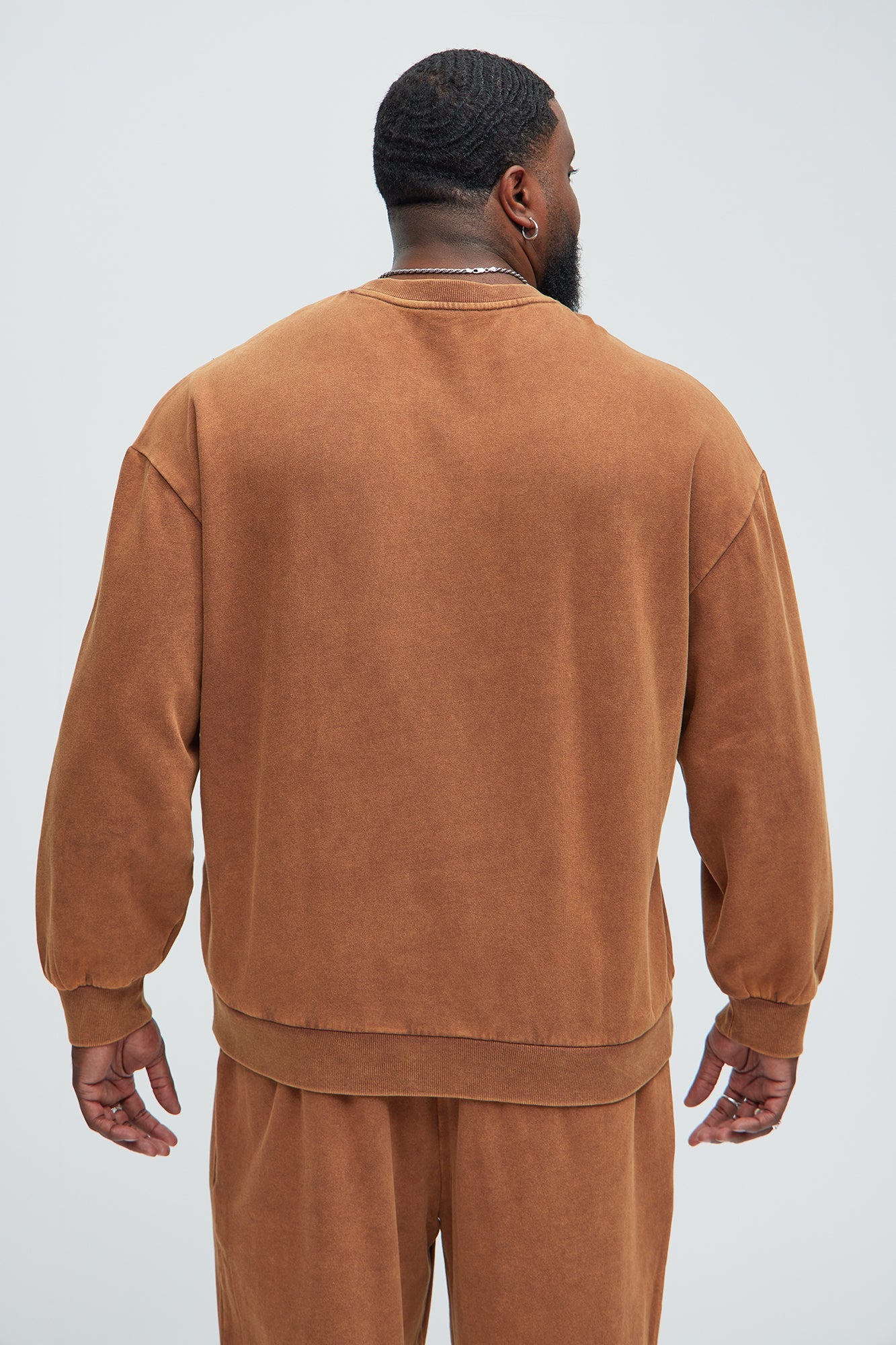 Tyson Heavy Wash Crewneck Sweatshirt - Dark Brown