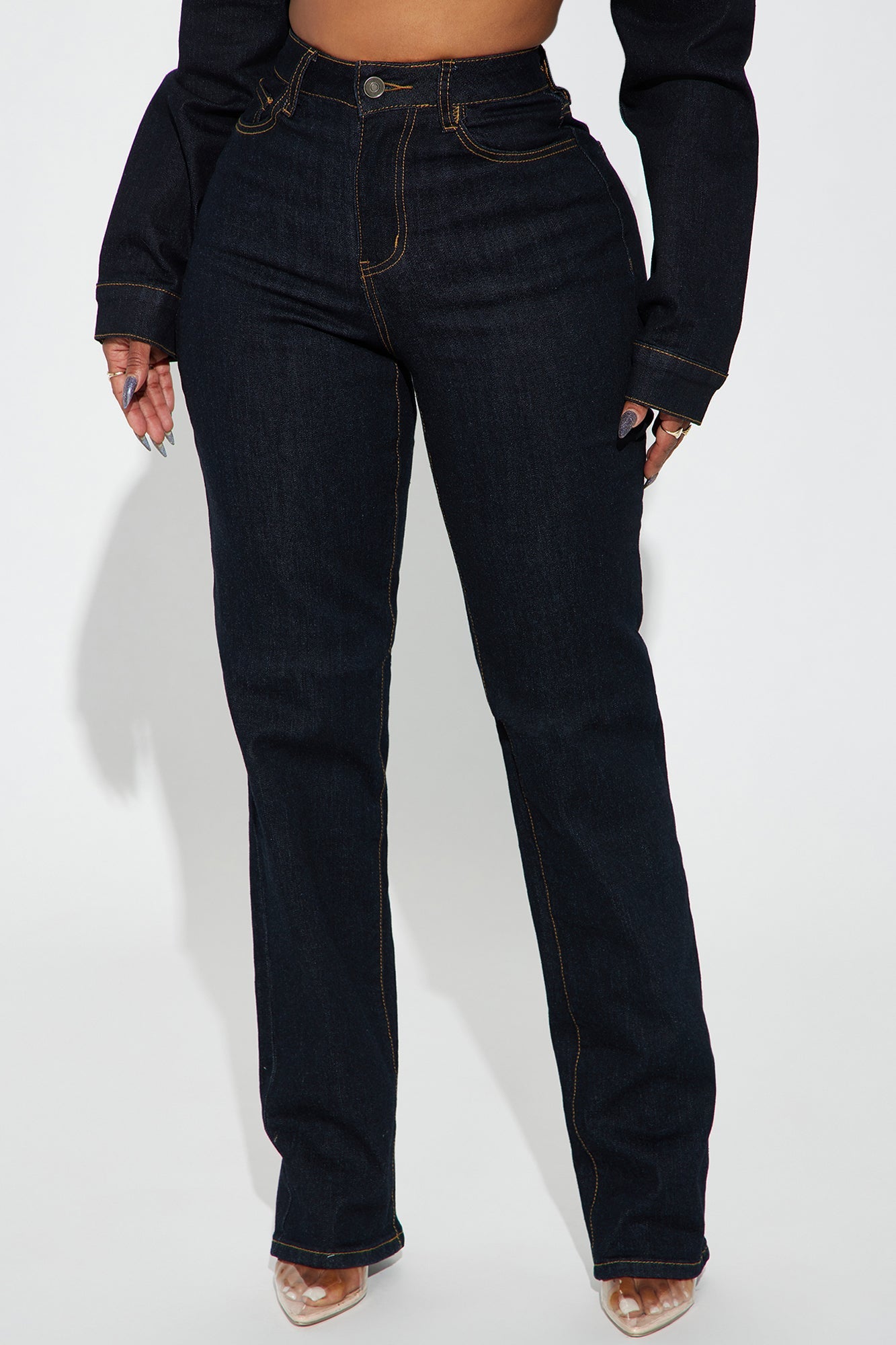 Pinegrove Stretch Straight Leg Jeans - Dark Wash