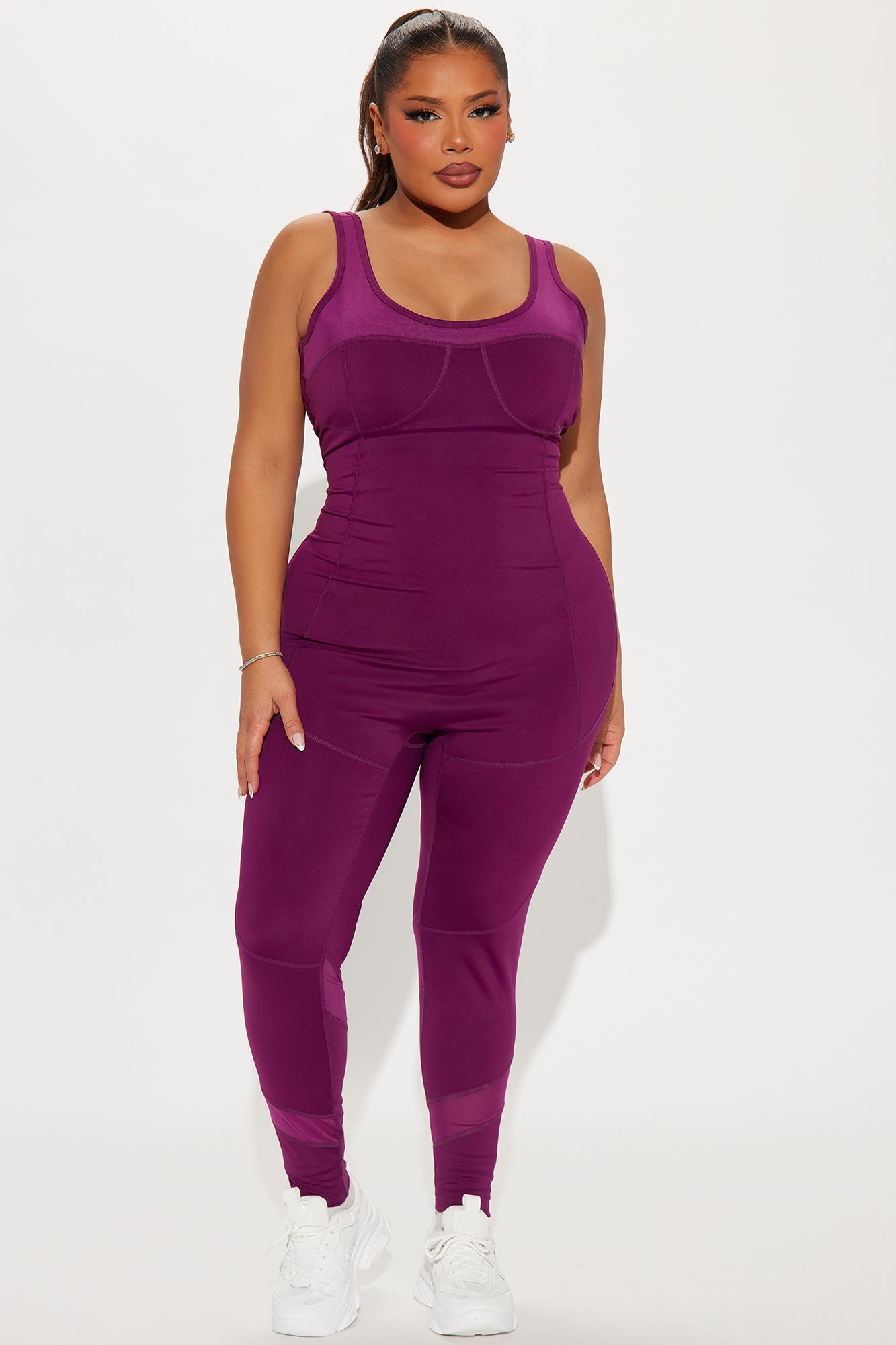 Repeat The Cycle Elevate Active Jumpsuit - Plum