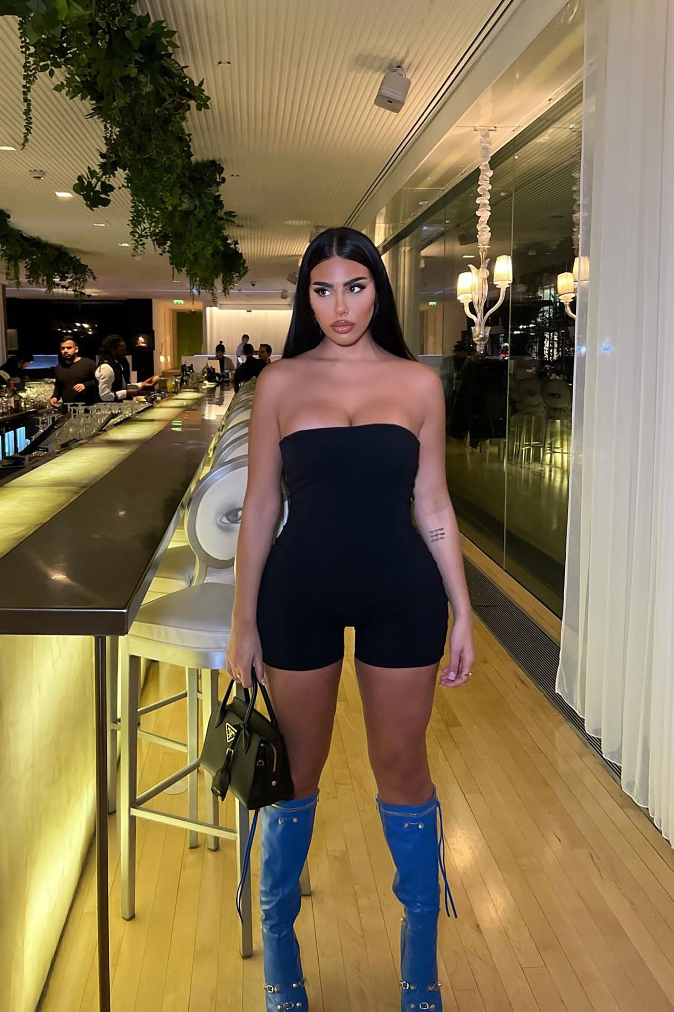Buenos Aires Snatched Romper - Black