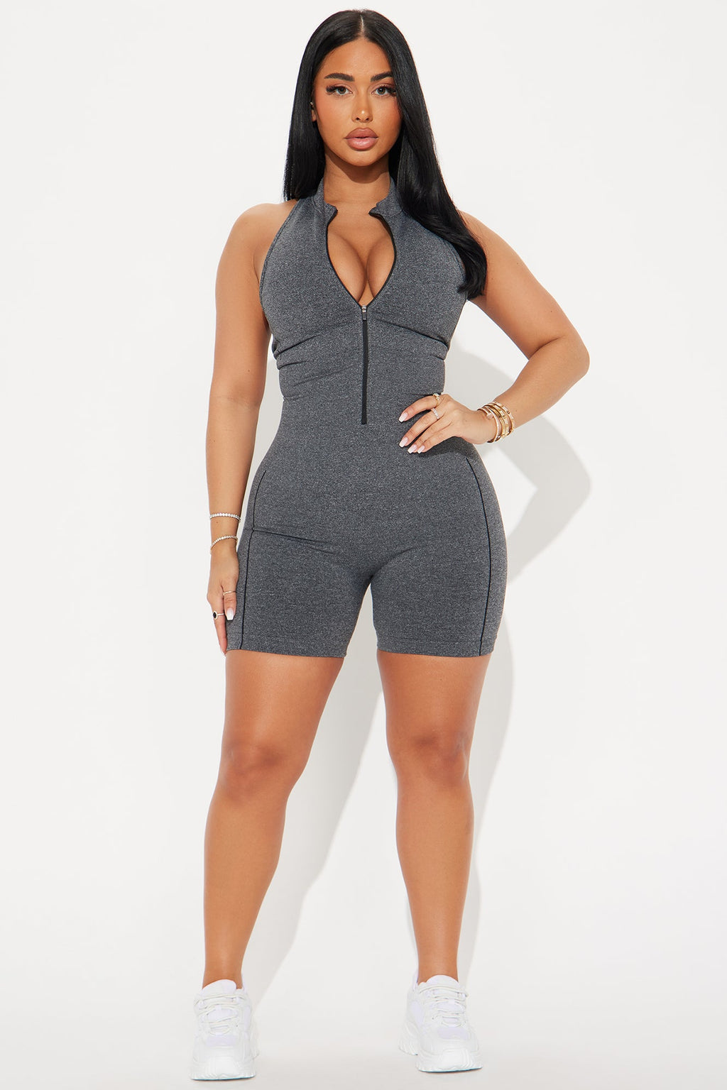 Cycle It Out Infinity Seamless Active Romper - Black