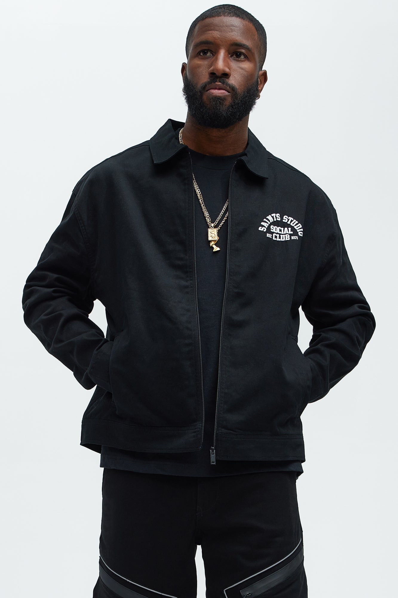 Social Club Trucker Jacket - Black