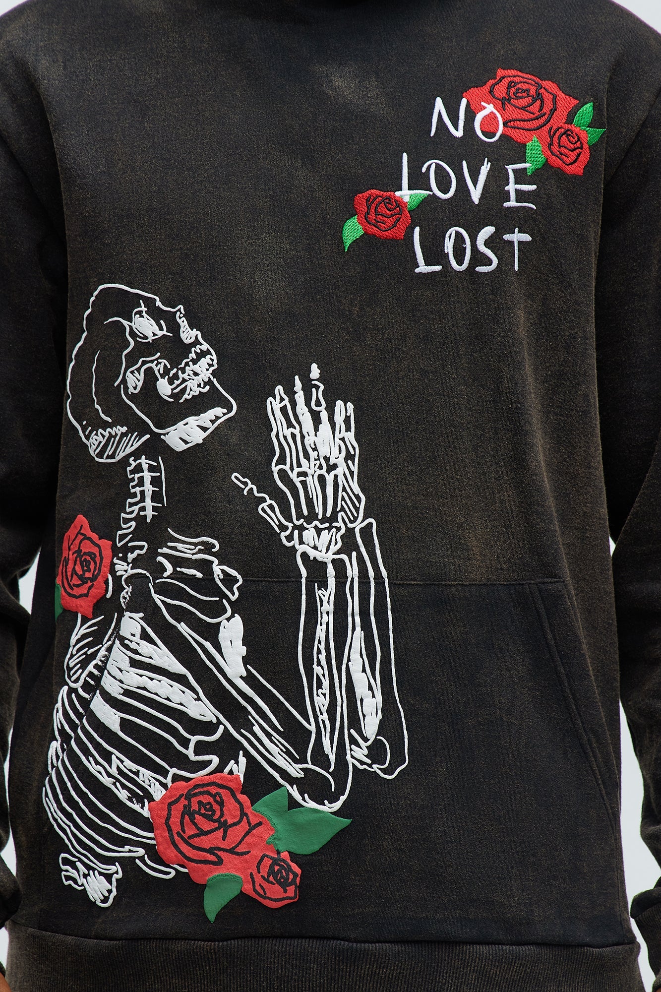 No Love Lost Skeleton Hoodie - Black