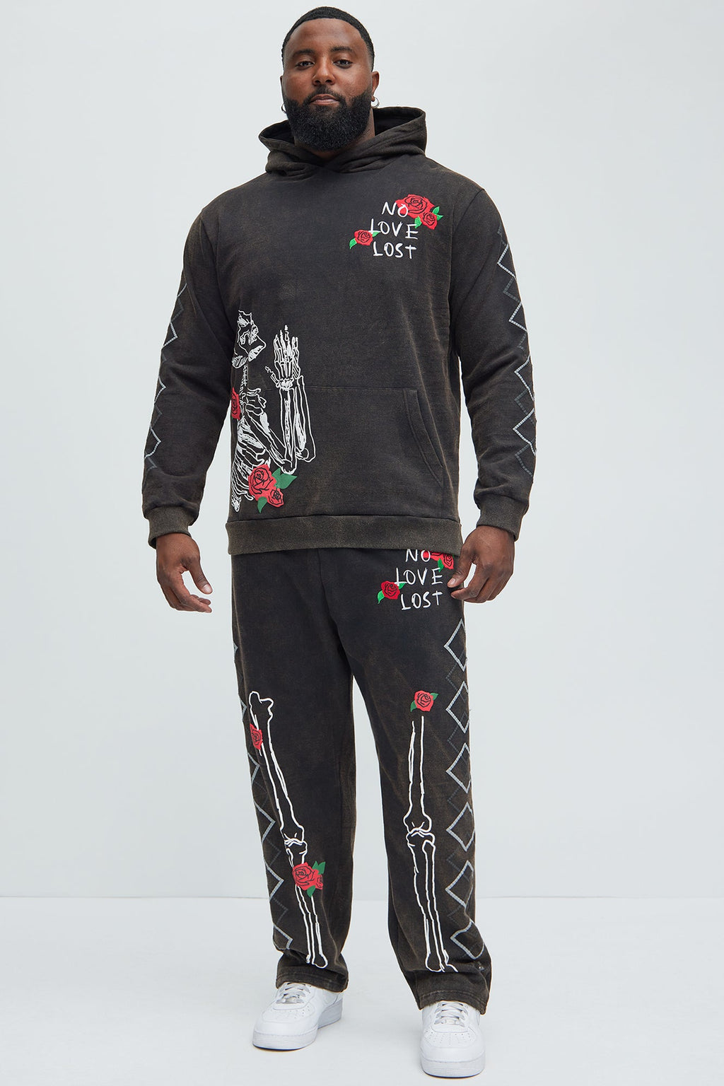 No Love Lost Skeleton Hoodie - Black