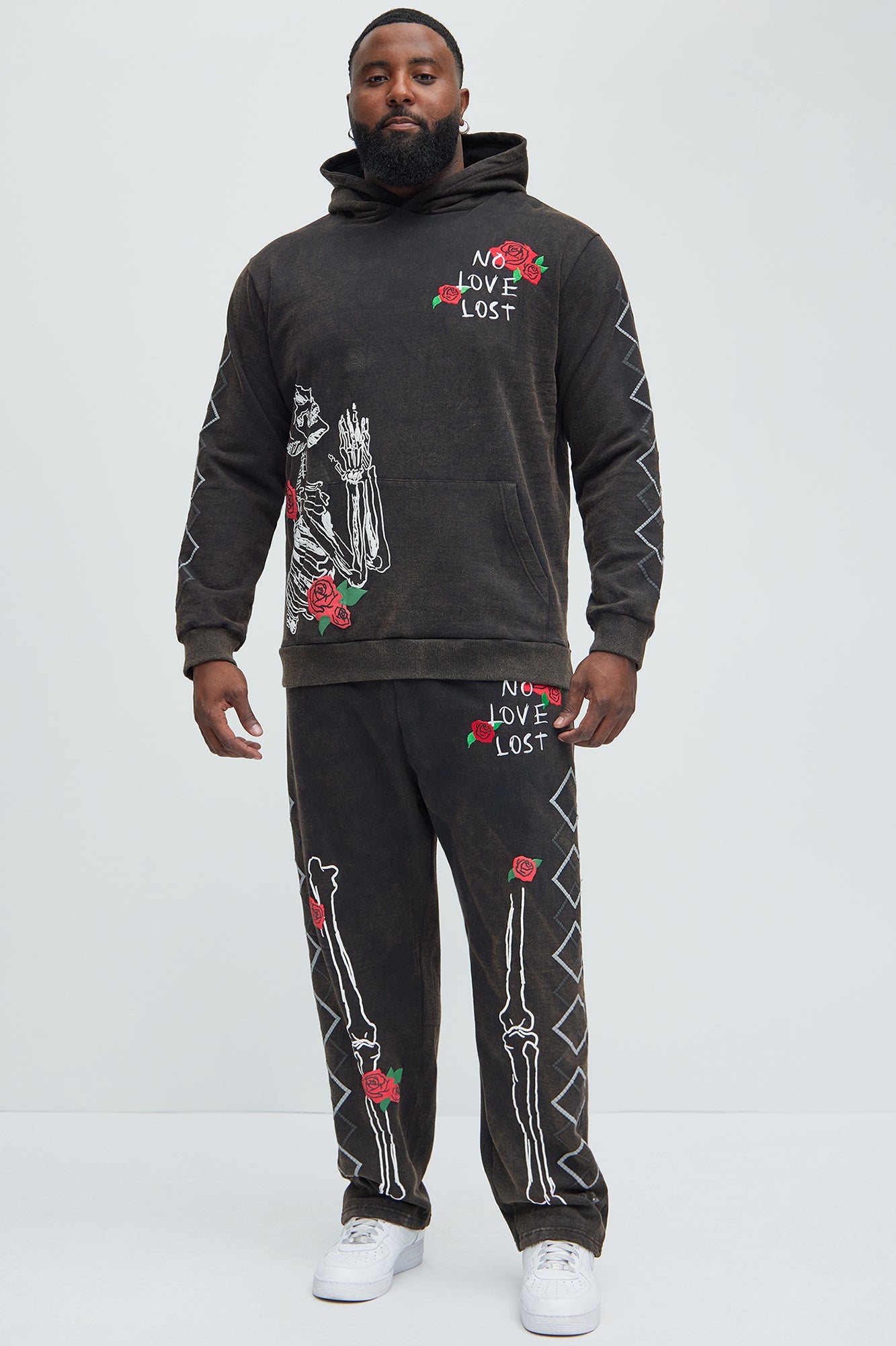 No Love Lost Skeleton Hoodie - Black