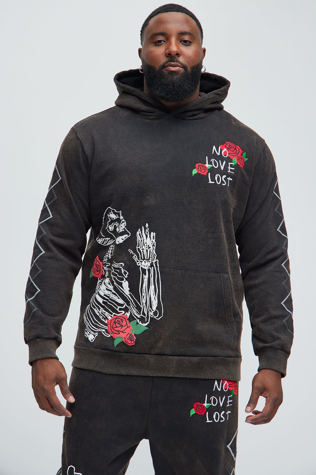 No Love Lost Skeleton Hoodie - Black