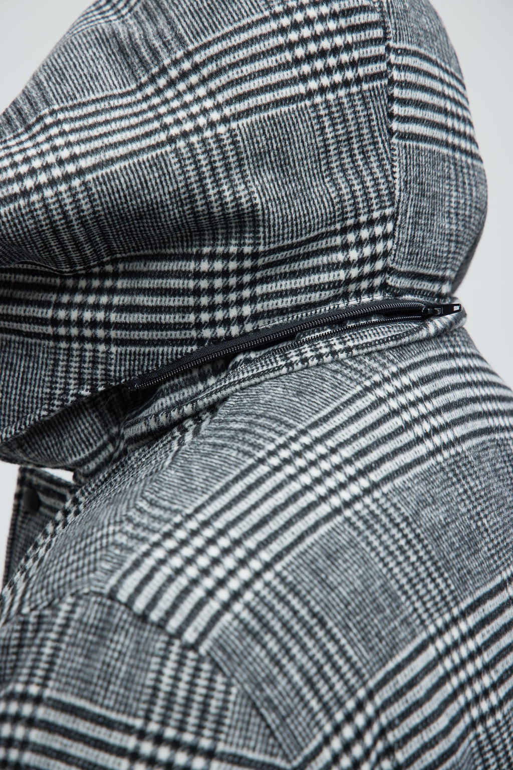 Careless And Free Plaid Jacket - Black