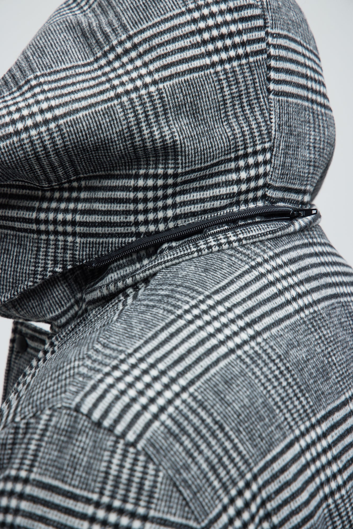 Careless And Free Plaid Jacket - Black