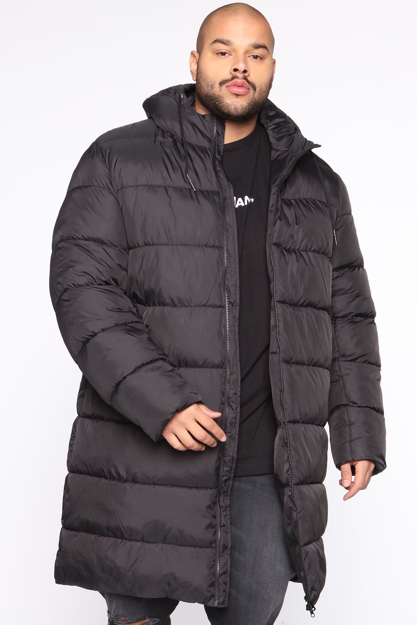 Jaden Long Puffer Jacket - Black