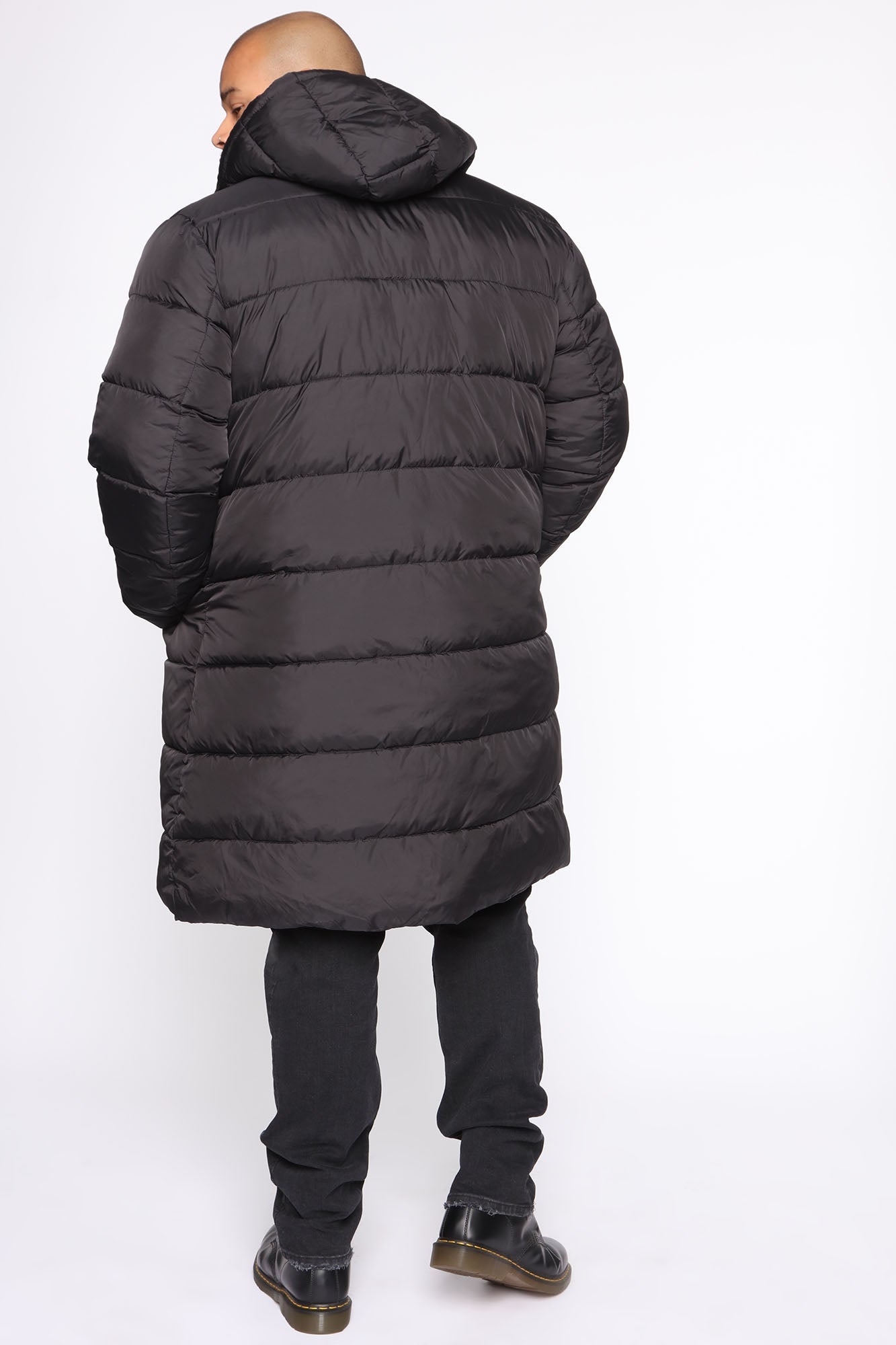 Jaden Long Puffer Jacket - Black