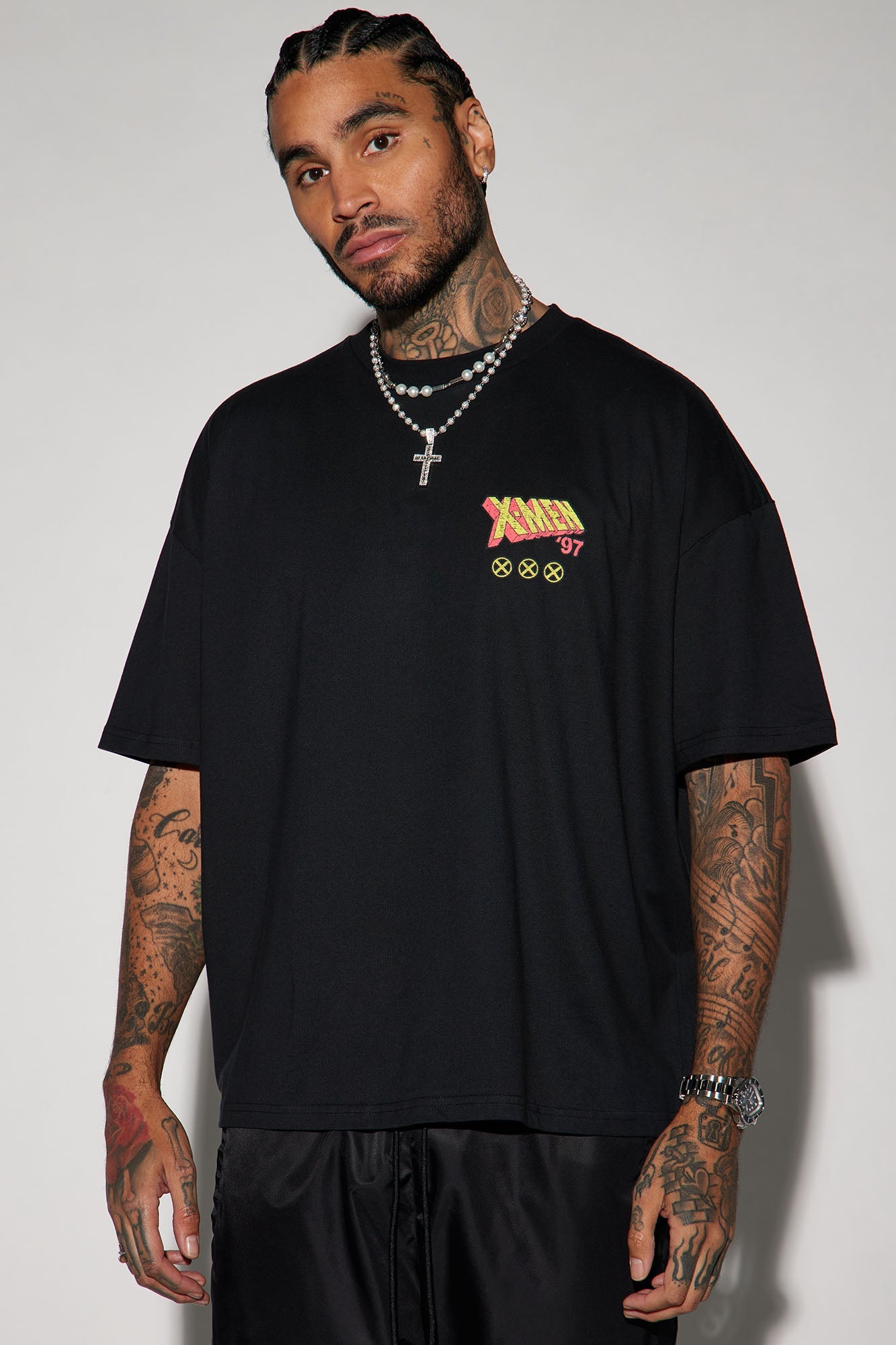 X Men 1997 Oversized Short Sleeve Tee - Black