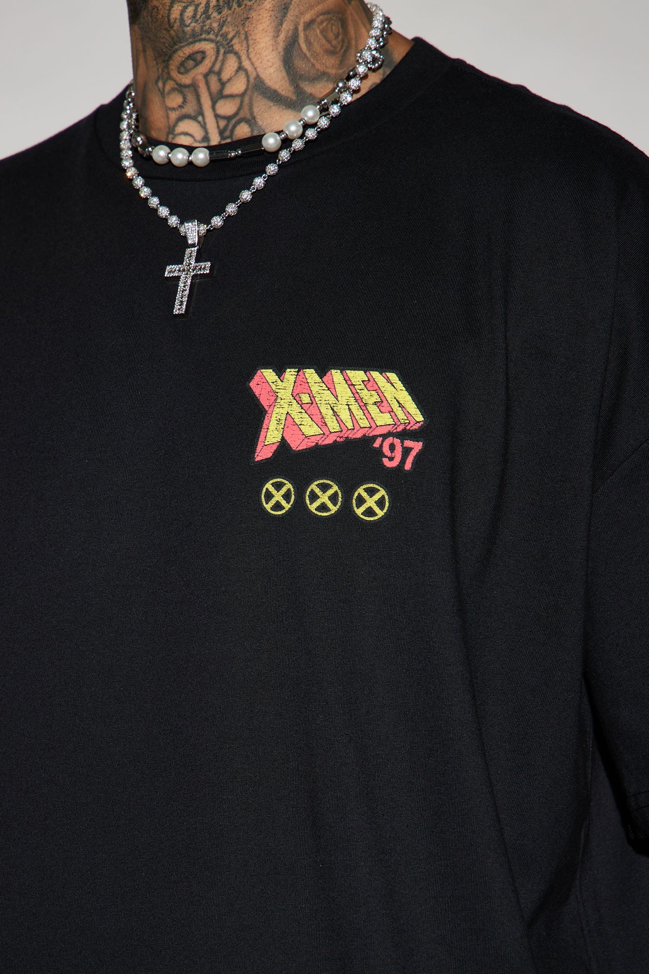 X Men 1997 Oversized Short Sleeve Tee - Black