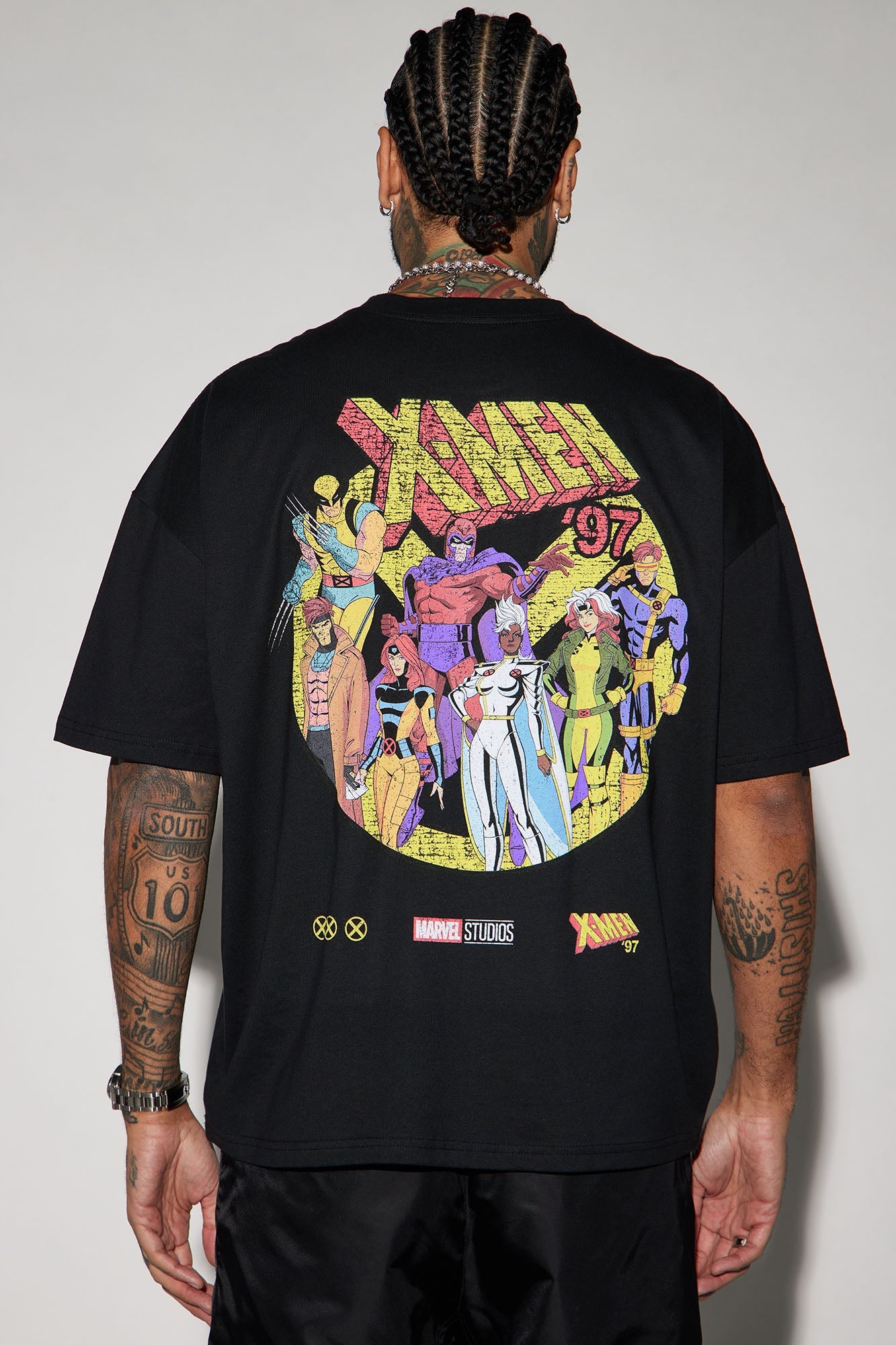X Men 1997 Oversized Short Sleeve Tee - Black
