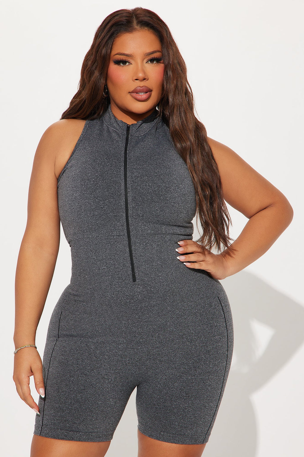 Cycle It Out Infinity Seamless Active Romper - Black