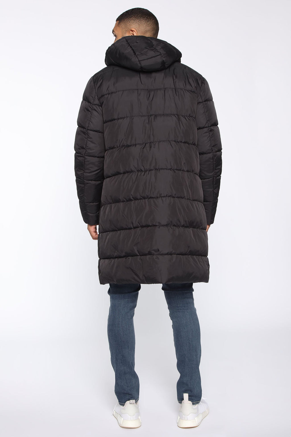 Jaden Long Puffer Jacket - Black