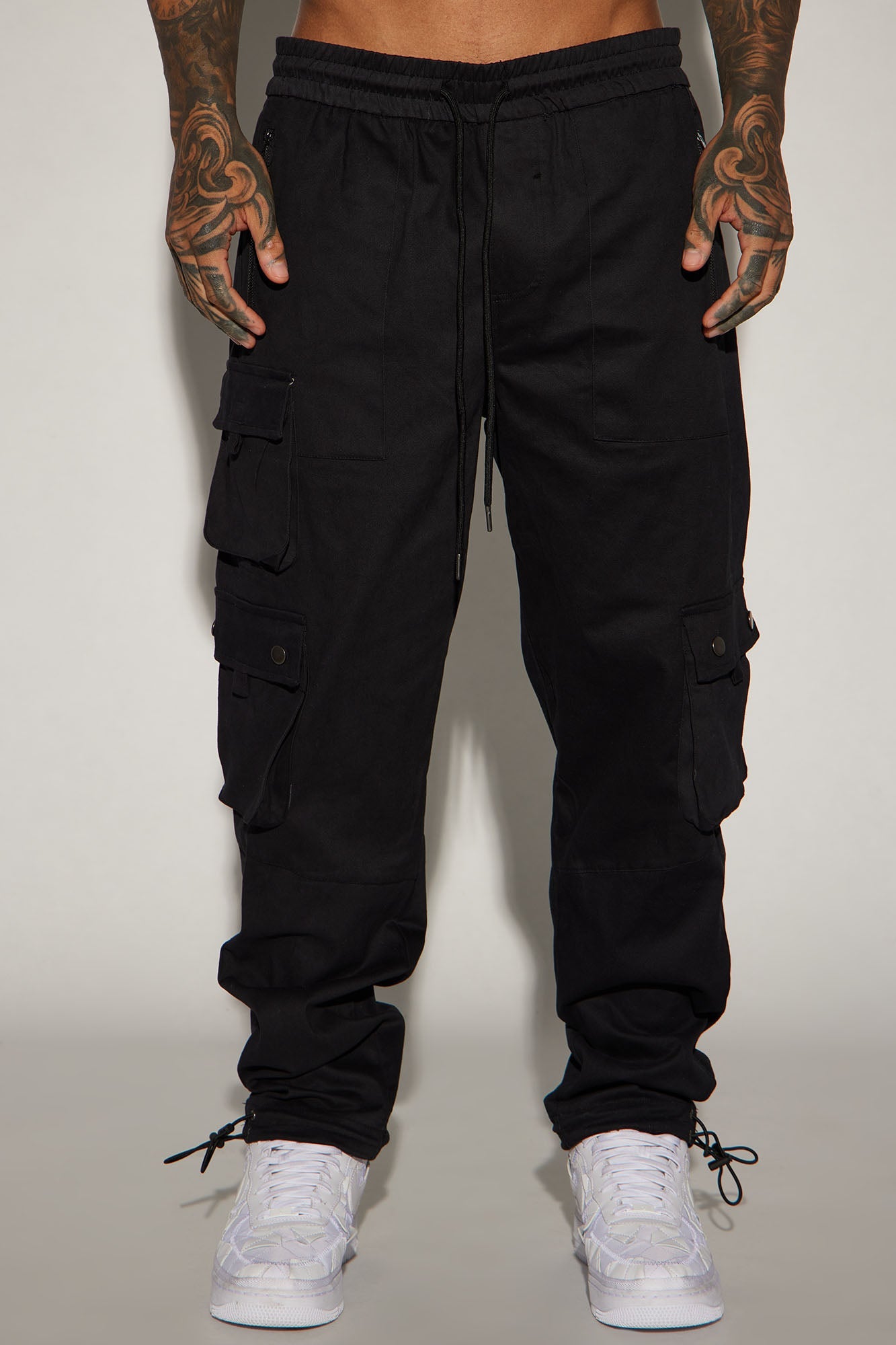 Roaming Twill Cargo Pants - Black