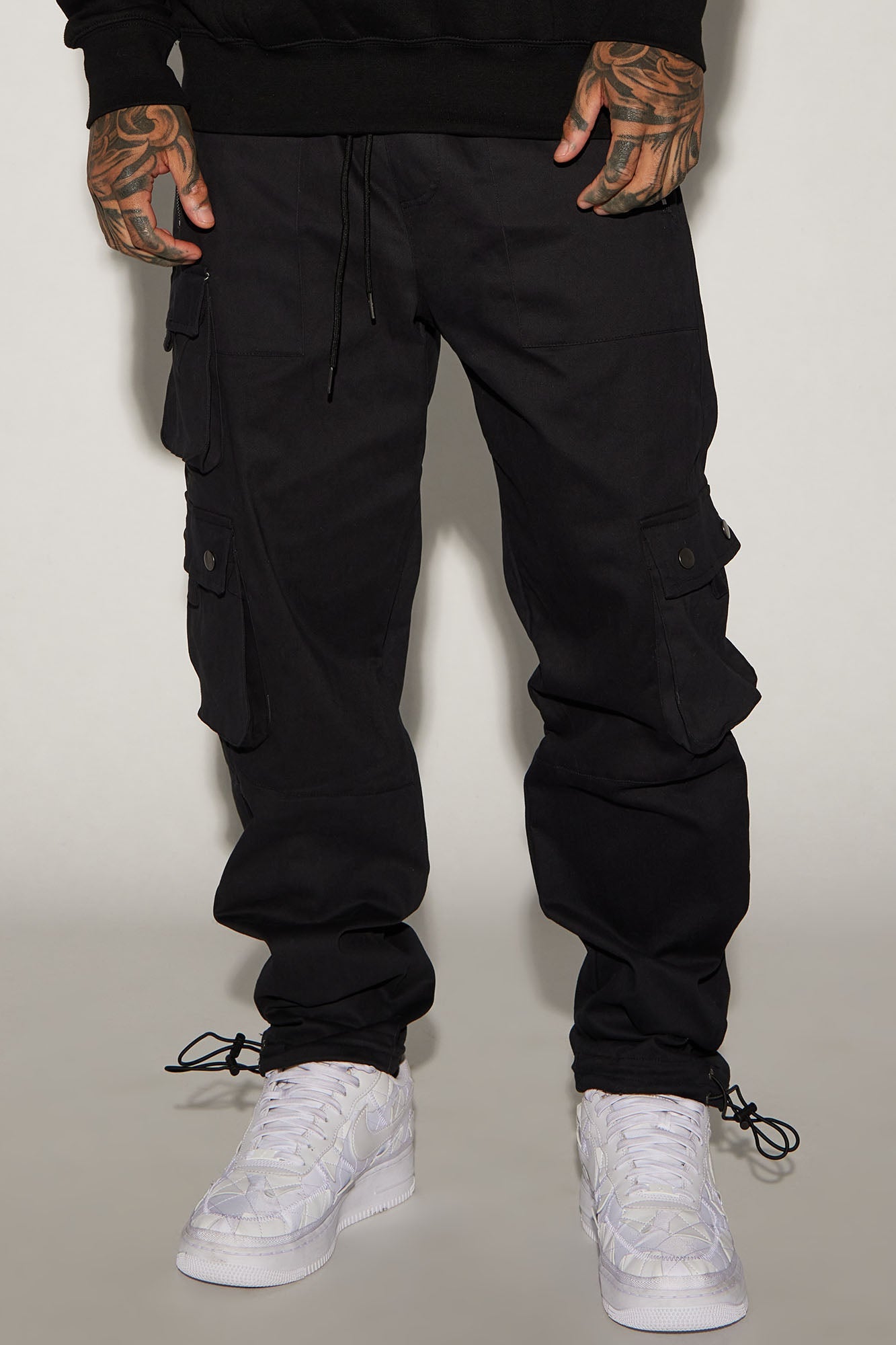 Roaming Twill Cargo Pants - Black