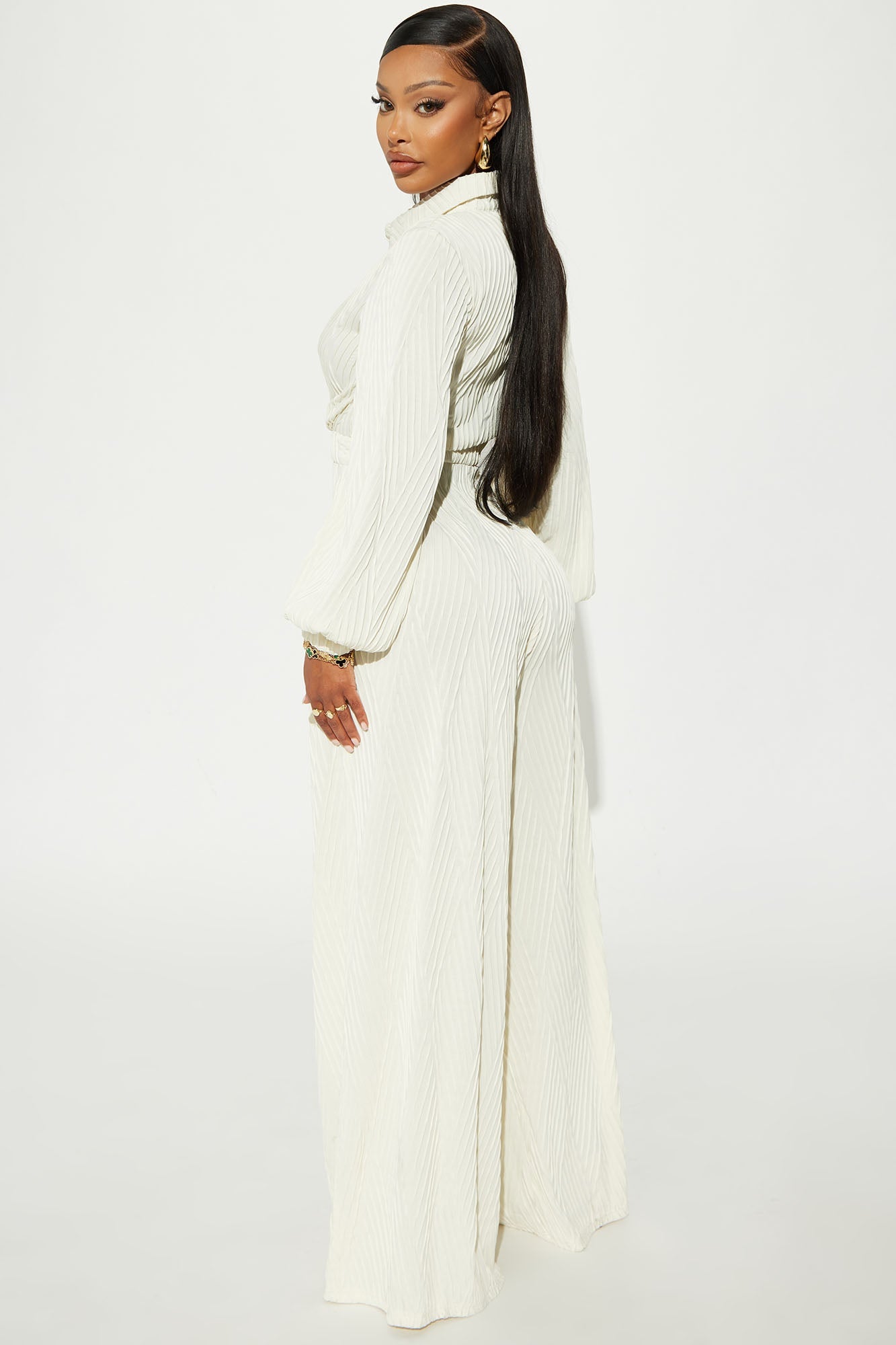 Outside The Lines Jumpsuit - Cream