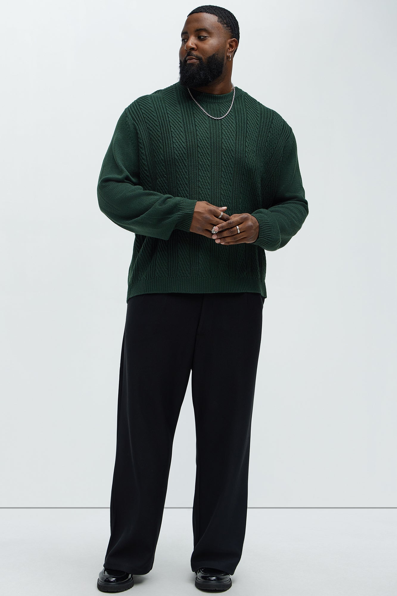 All Night Long Crewneck Sweater - Green