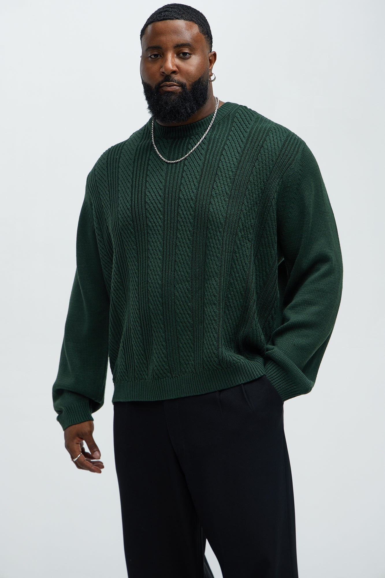 All Night Long Crewneck Sweater - Green