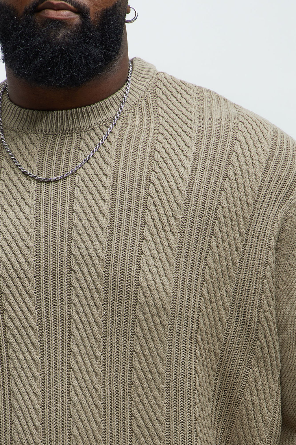All Night Long Crewneck Sweater - Tan