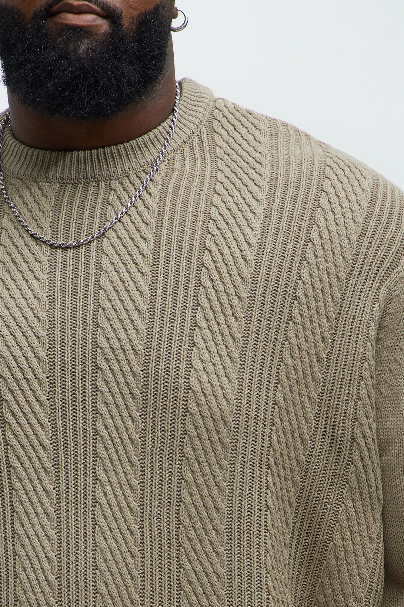 All Night Long Crewneck Sweater - Tan