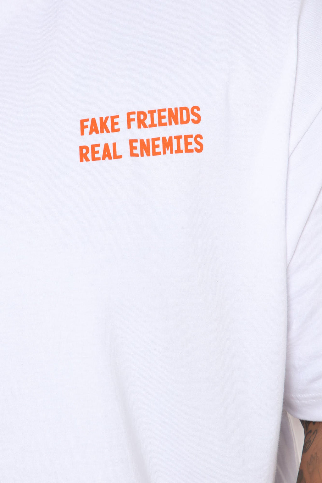 Fake Friends Short Sleeve Tee - White/combo