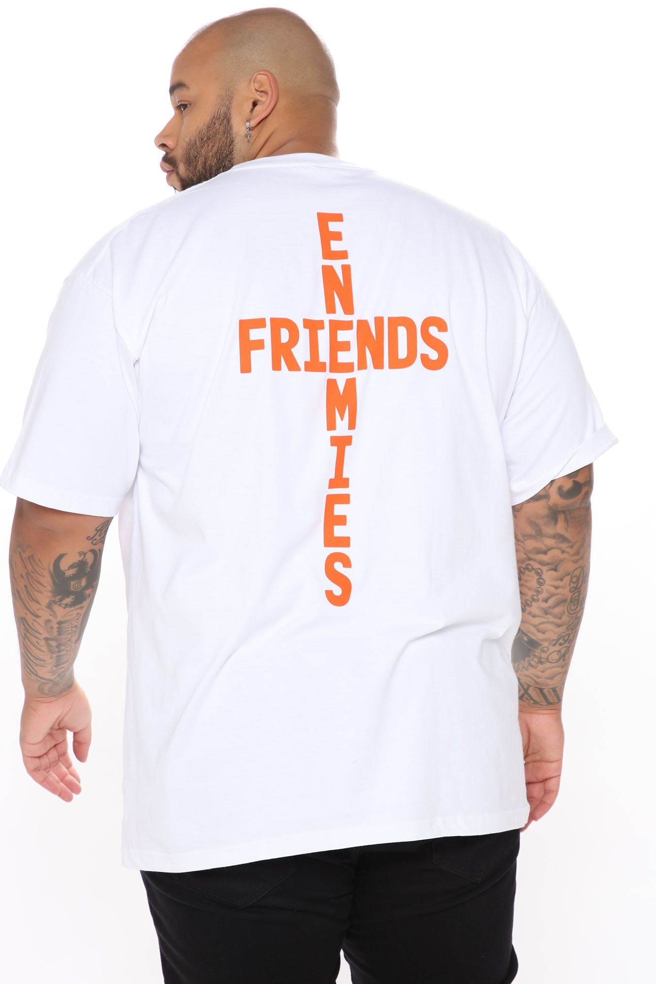 Fake Friends Short Sleeve Tee - White/combo