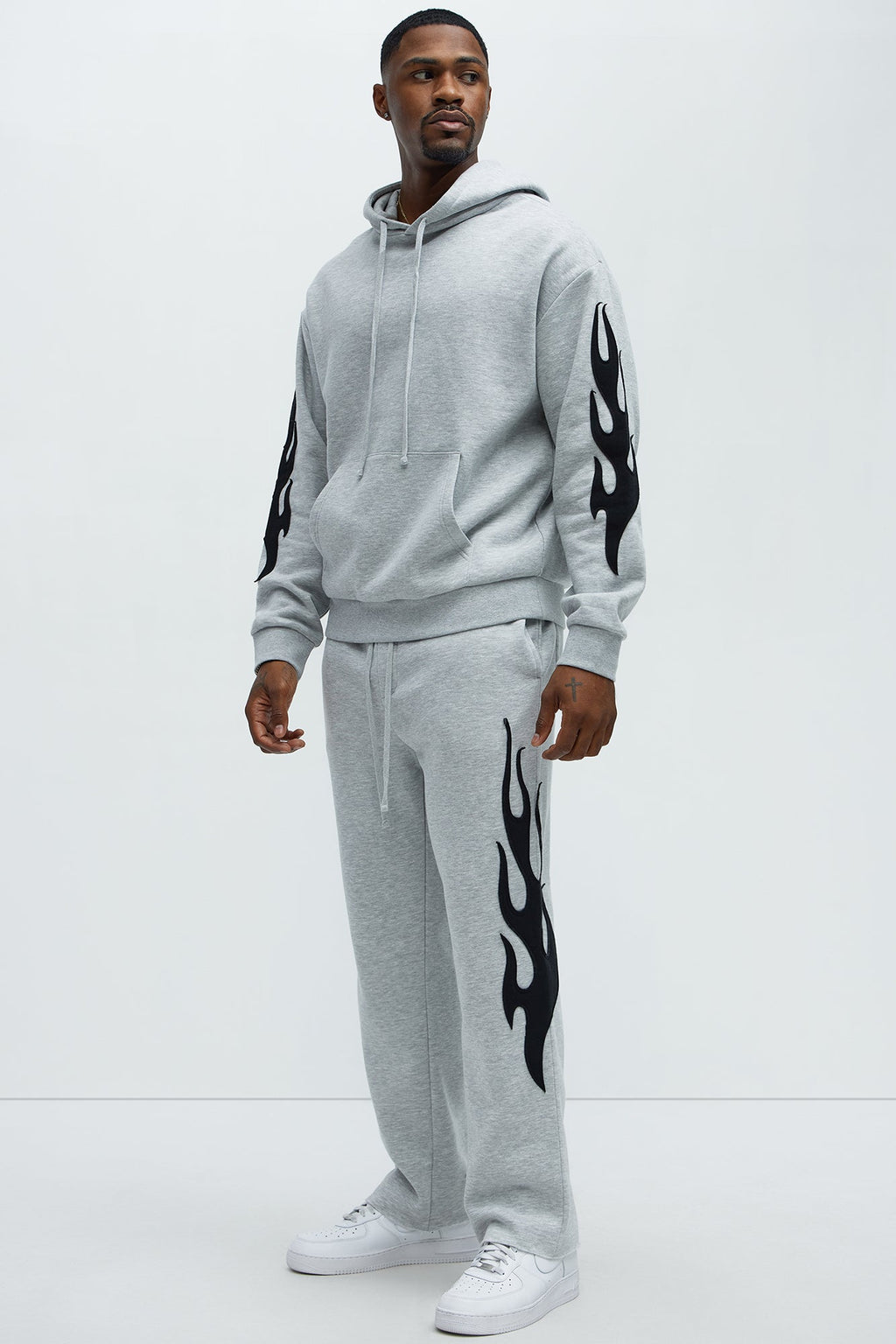 Flame Time Tyson Straight Sweatpants - Heather Grey