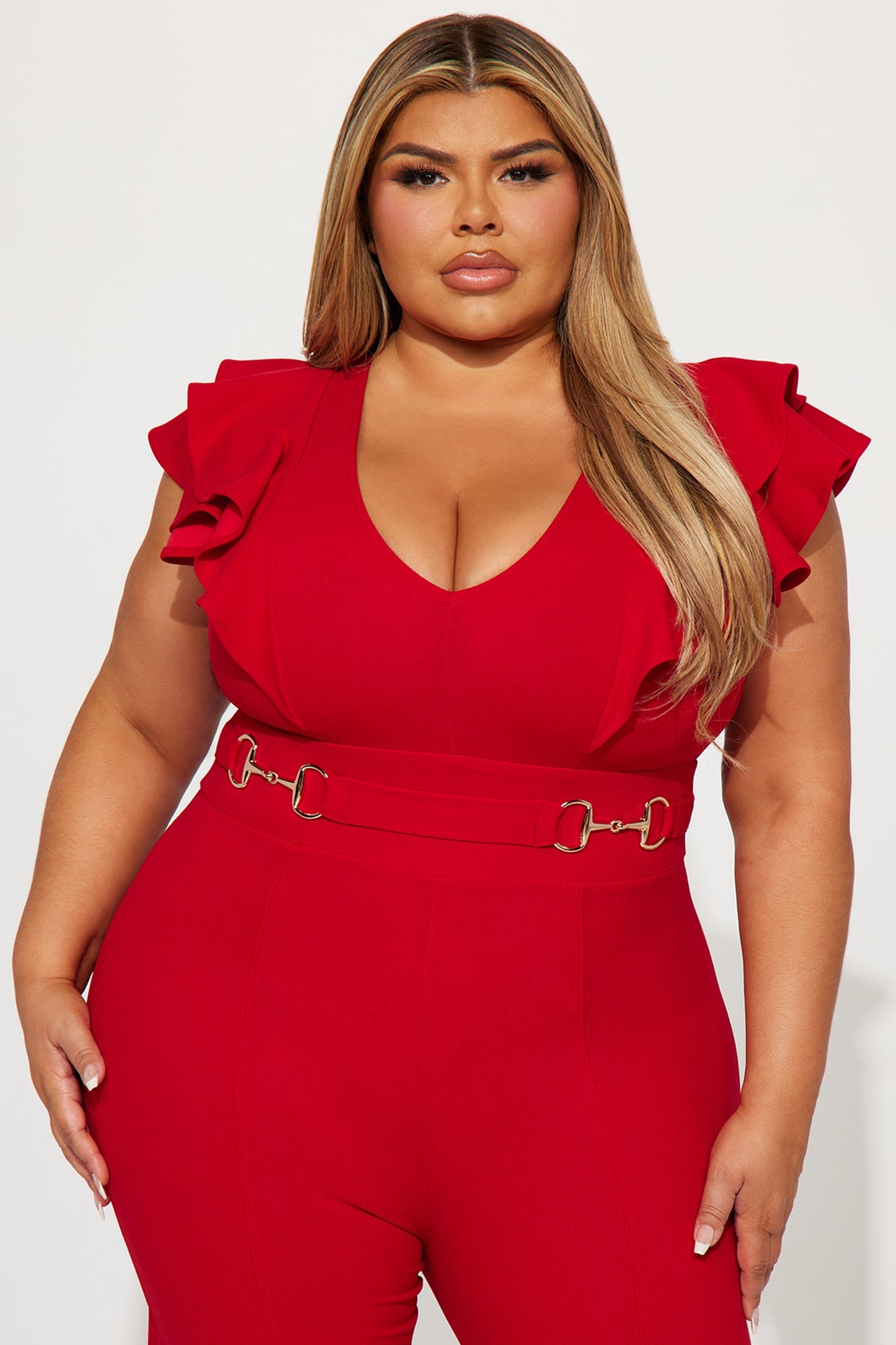 Class And Sass Jumpsuit - Red