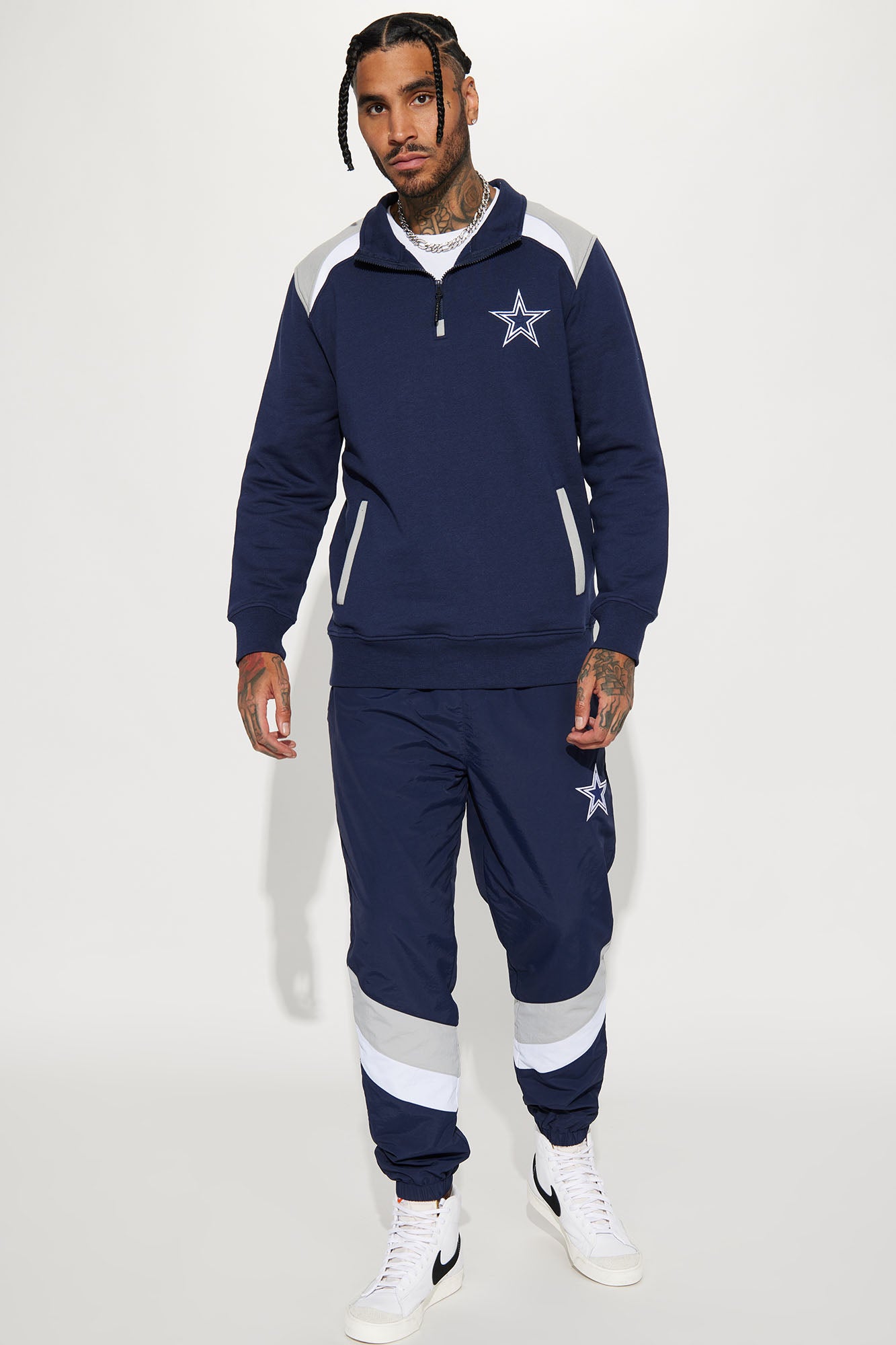 Cowboys Quarter Zip Sweatshirt - Navy