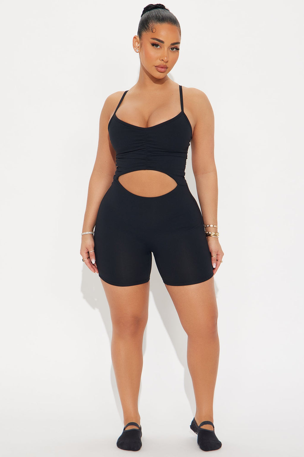 Core Crush Super Soft Active Romper - Black