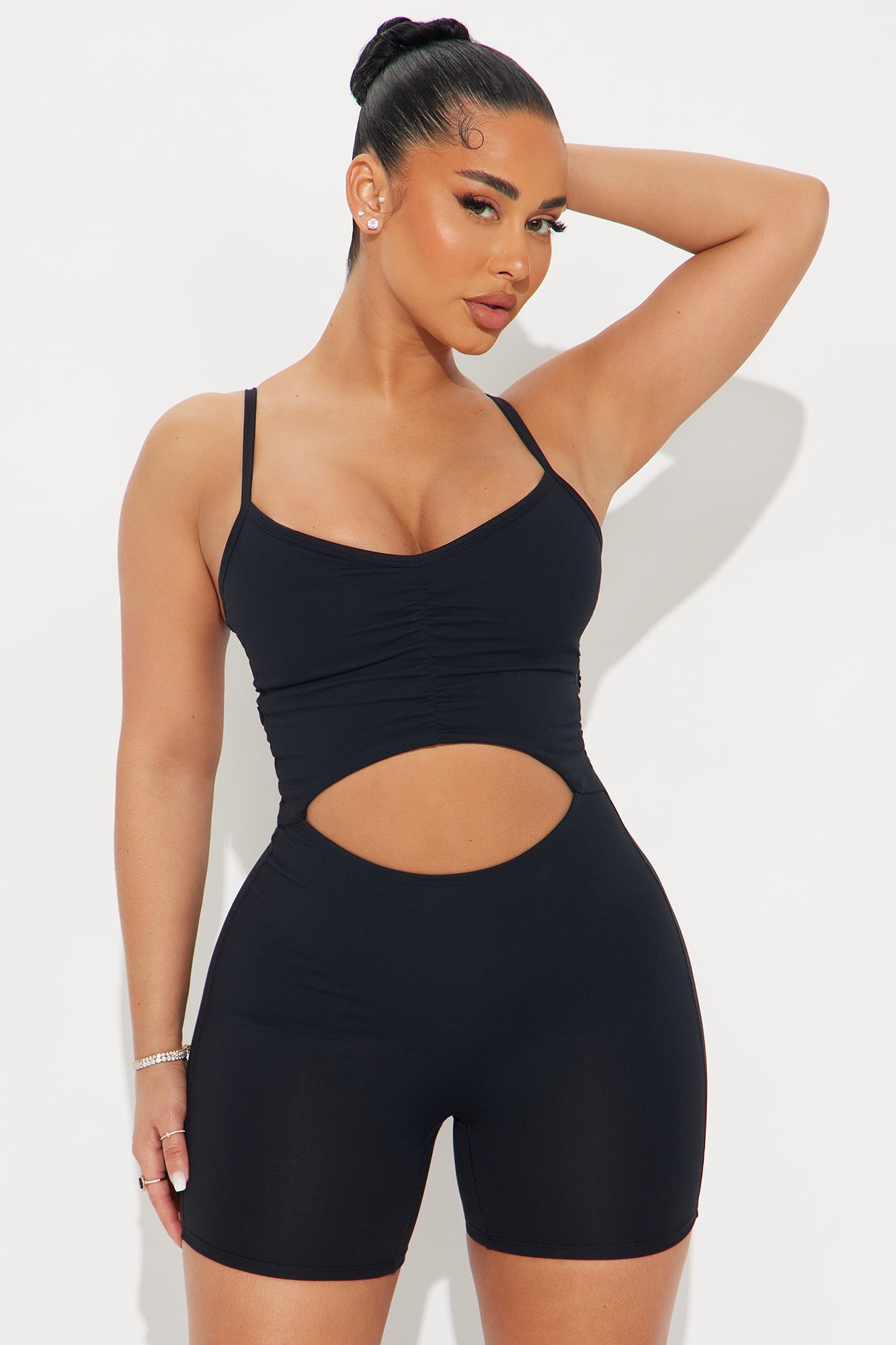 Core Crush Super Soft Active Romper - Black