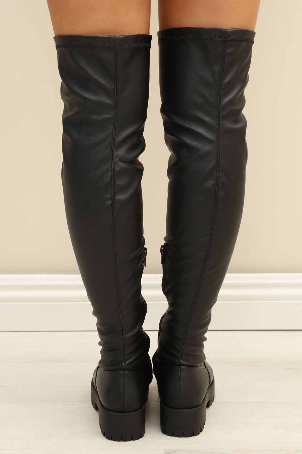 All Around Me Flat Boots - Black