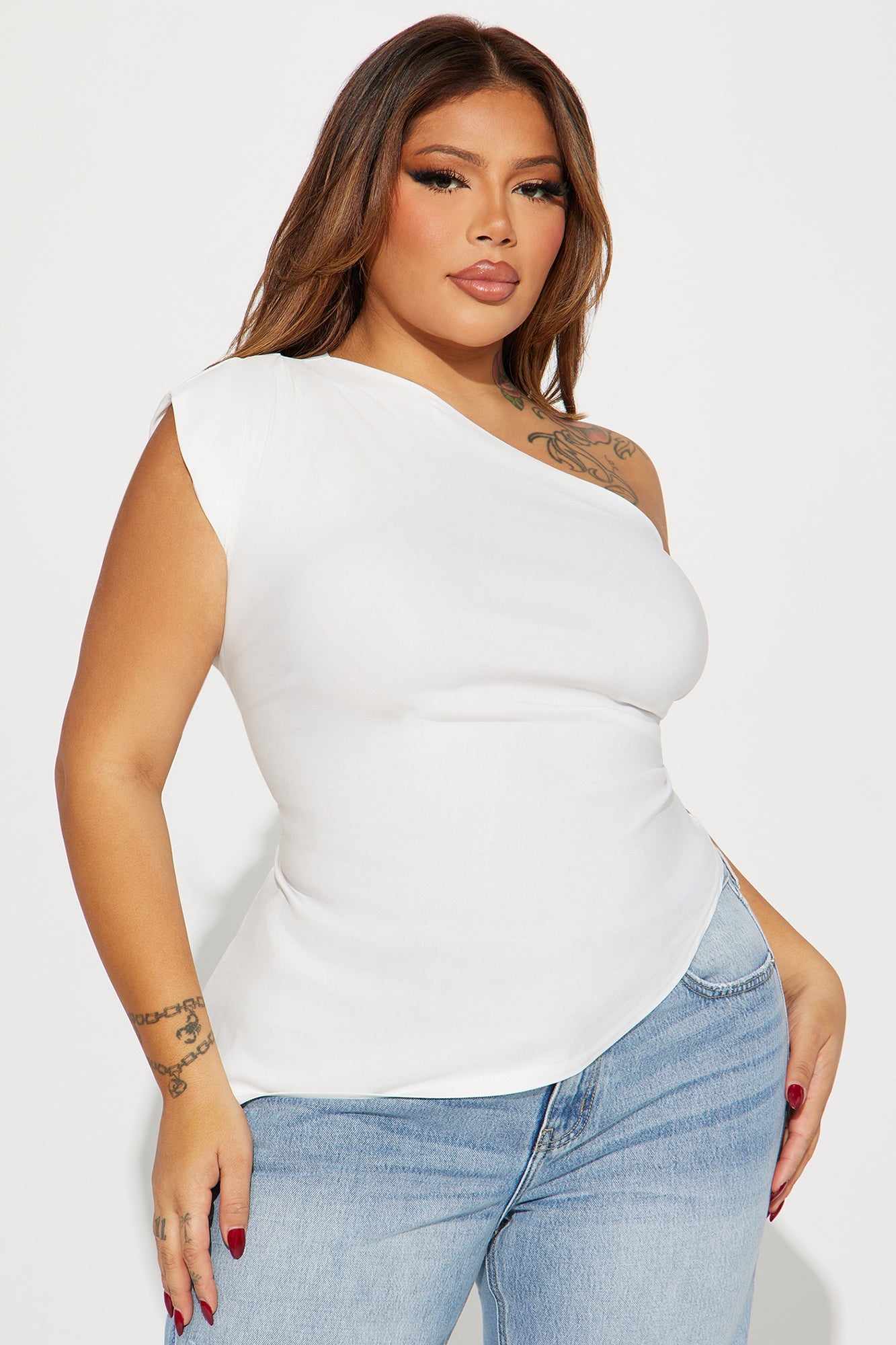 In My Moment One Shoulder Top - Ivory