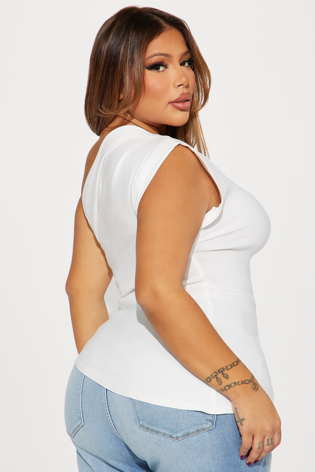 In My Moment One Shoulder Top - Ivory