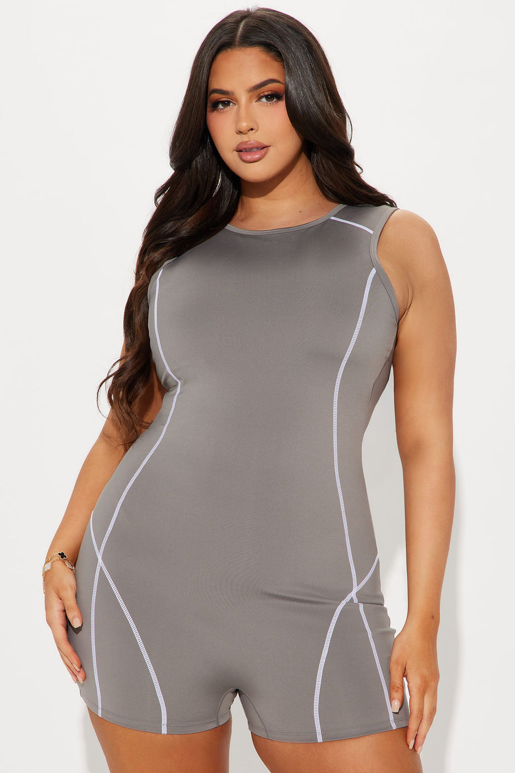Pedal Princess Elevate Active Romper - Charcoal