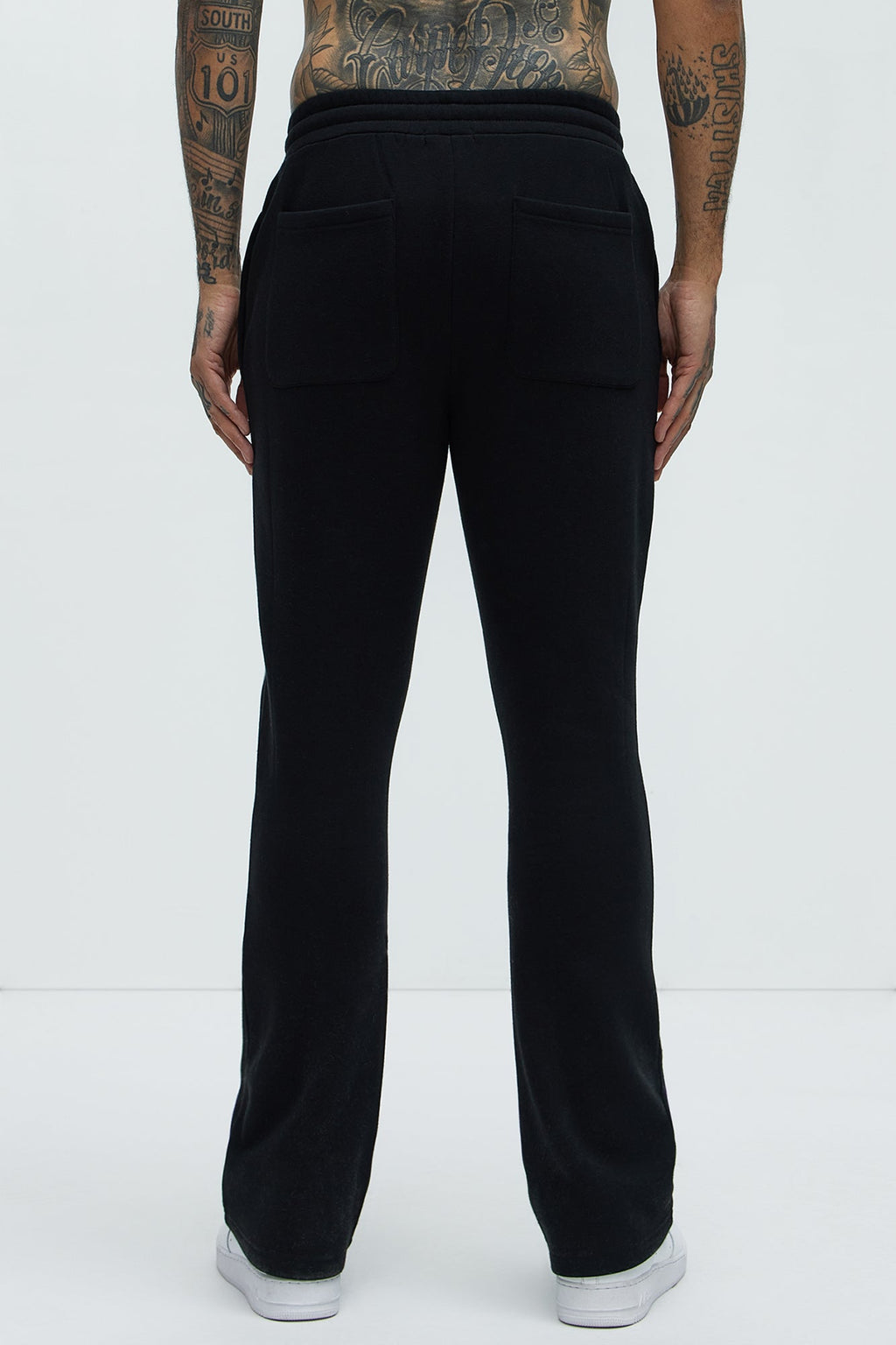 Tyson Bones Skinny Flare Sweatpants - Black