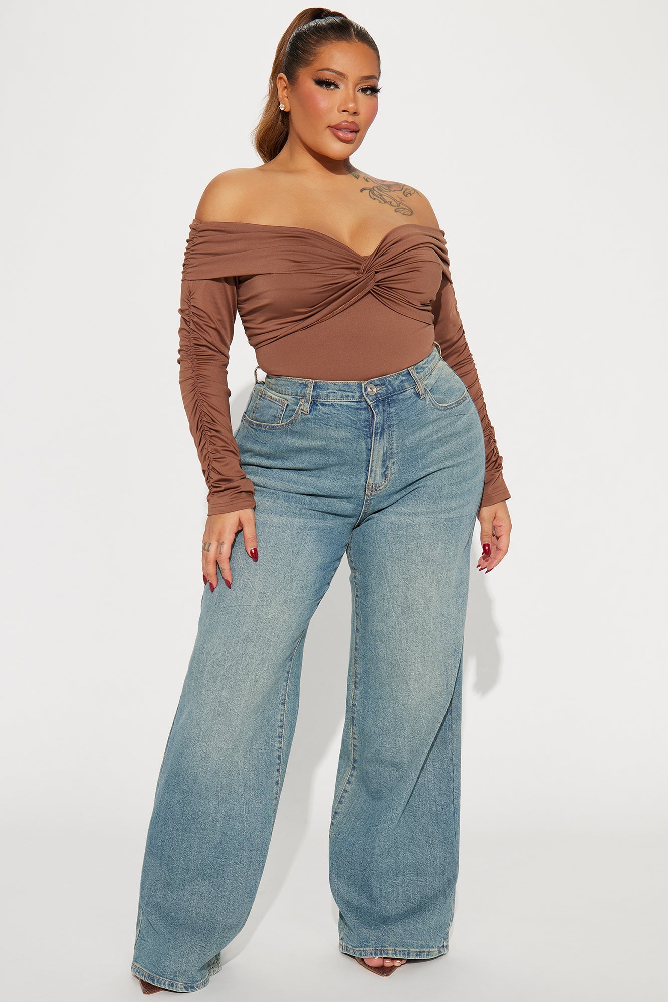 Shock And Awe Vintage Tinted Baggy Jeans - Vintage Blue Wash