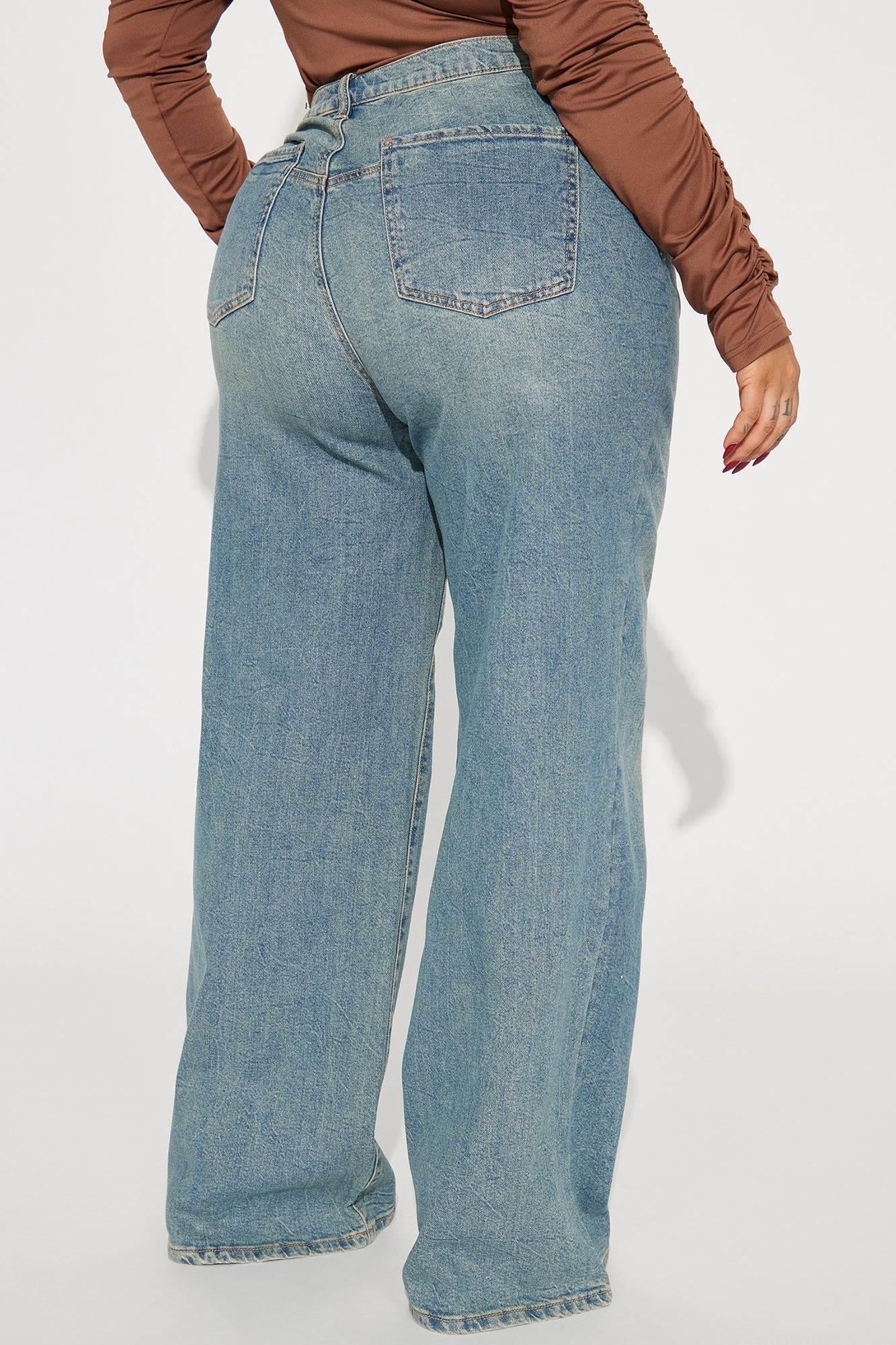 Shock And Awe Vintage Tinted Baggy Jeans - Vintage Blue Wash