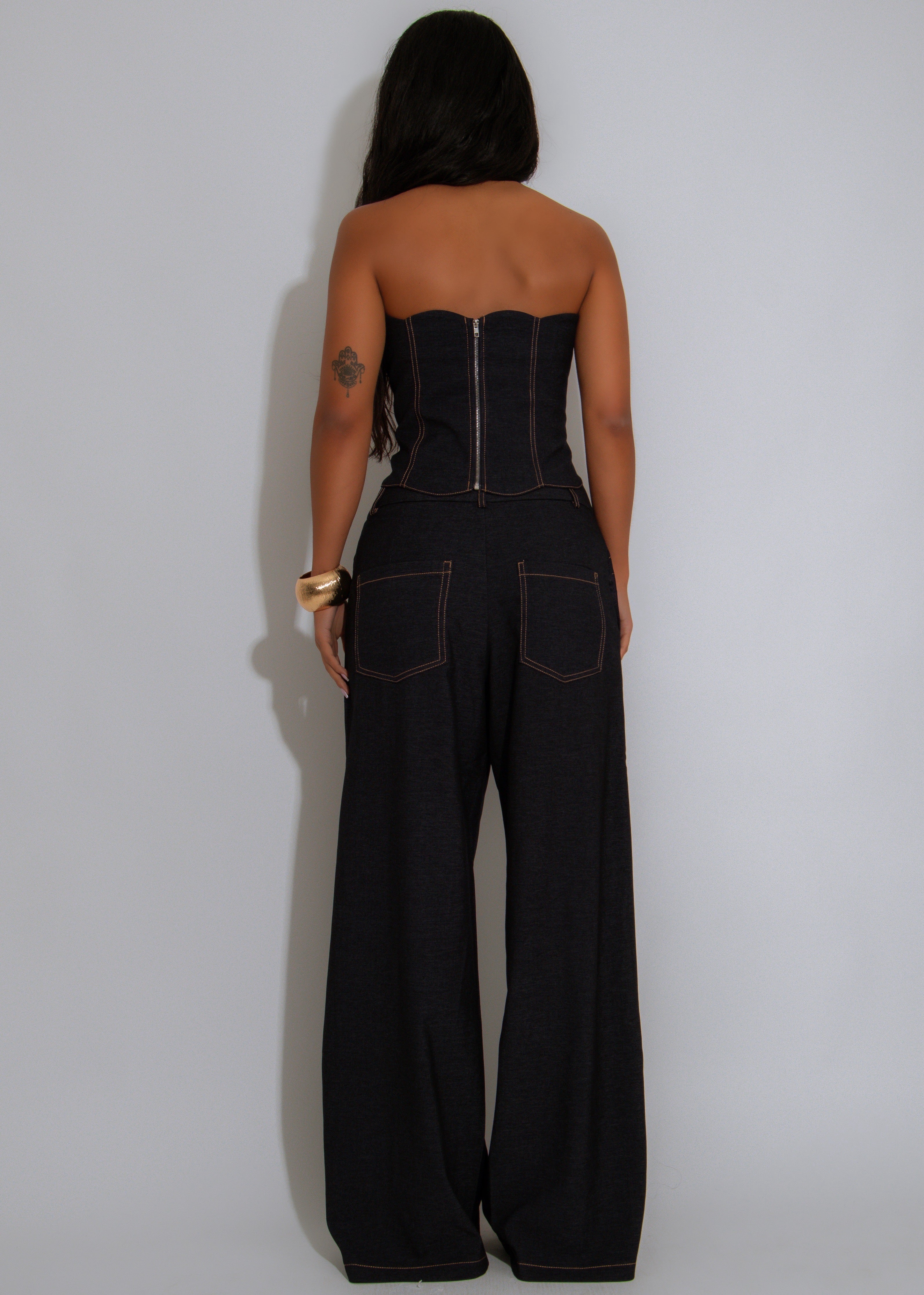 Off-Duty Muse Pant Set Dark Denim