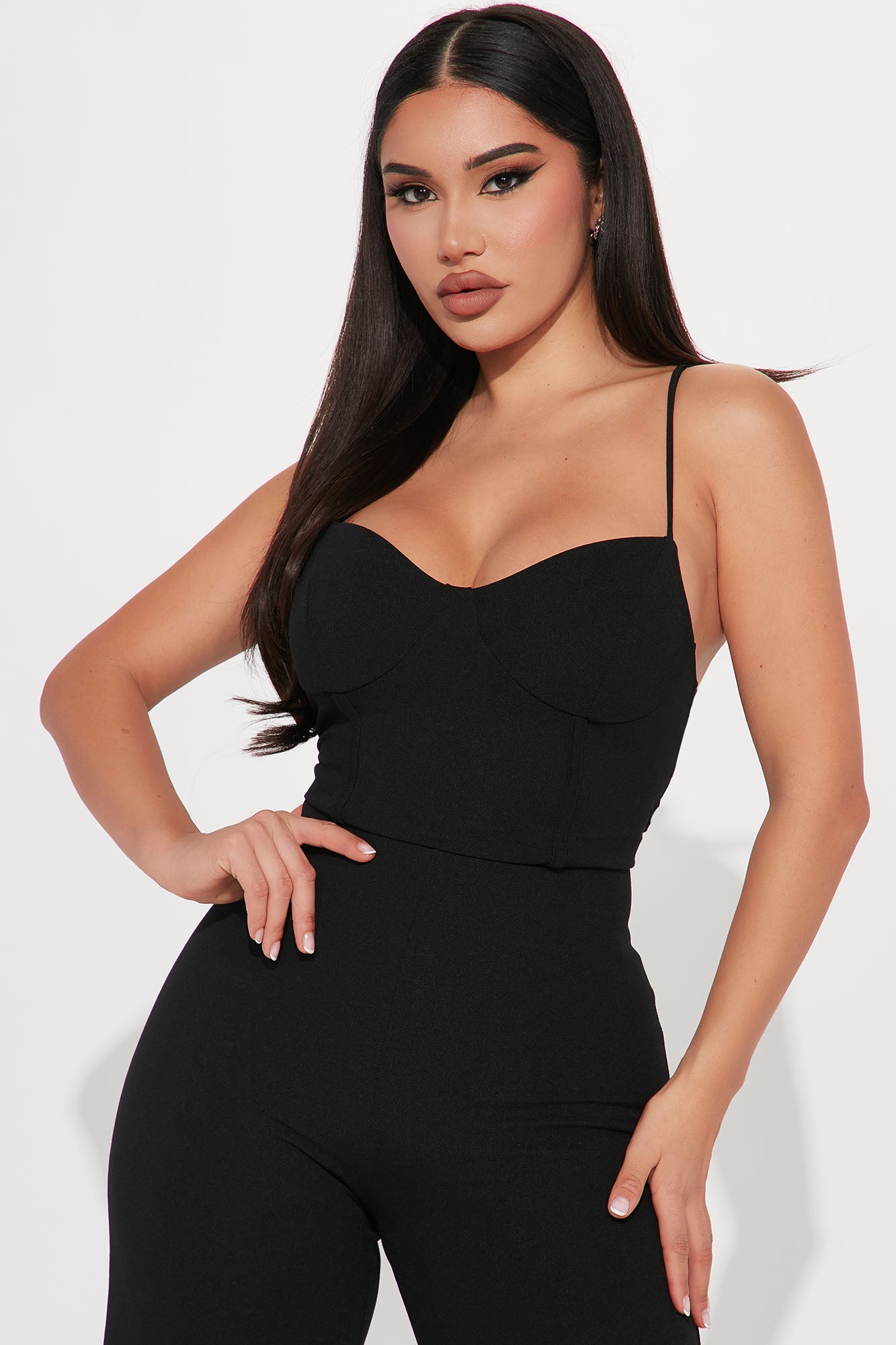 Taking Notes Jumpsuit - Black