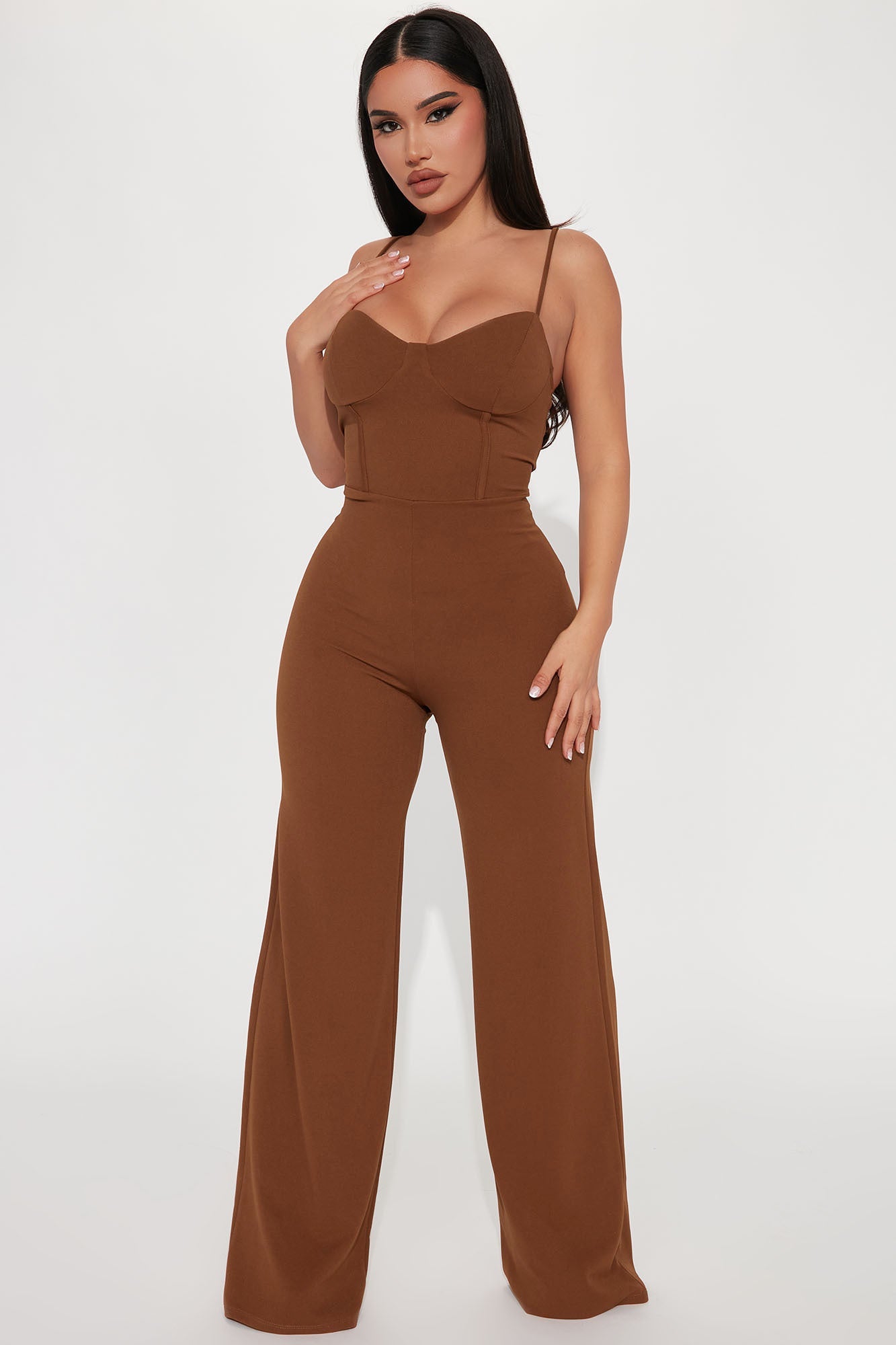 Taking Notes Jumpsuit - Mocha