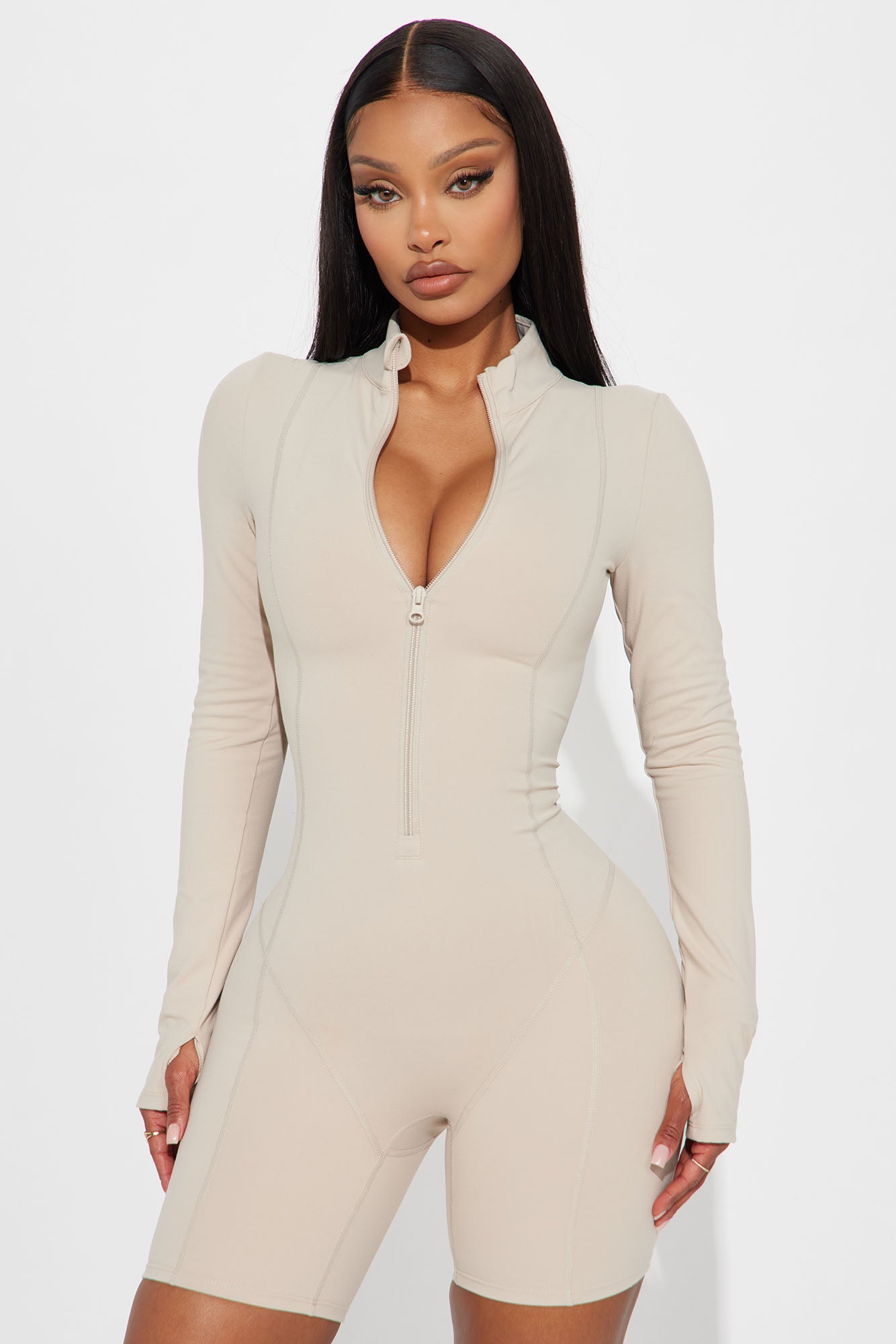 Trail Trek Super Soft Active Romper - Light Taupe