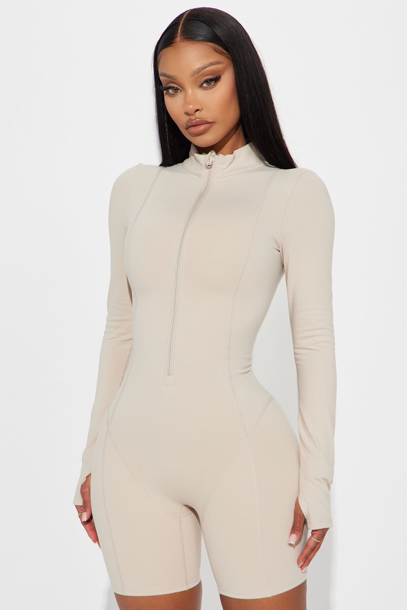 Trail Trek Super Soft Active Romper - Light Taupe