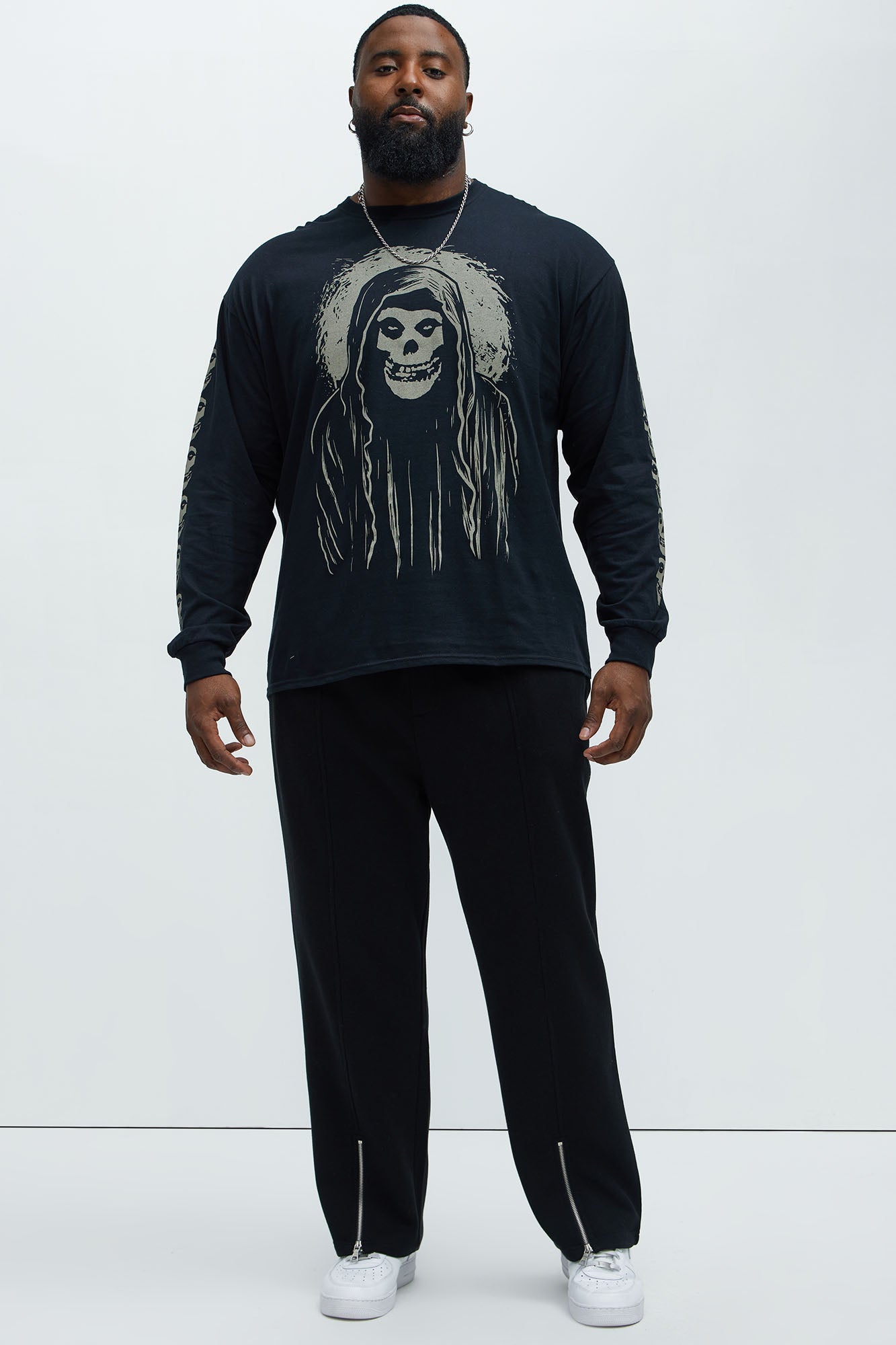 Tyson Elm Zip Hem Straight Sweatpants - Black